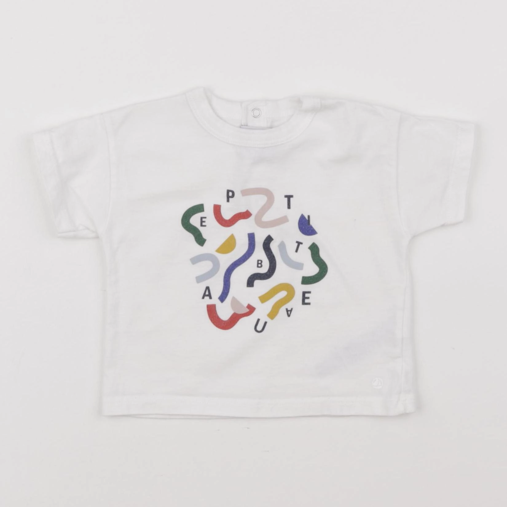Petit Bateau - tee-shirt blanc - 3/6 mois