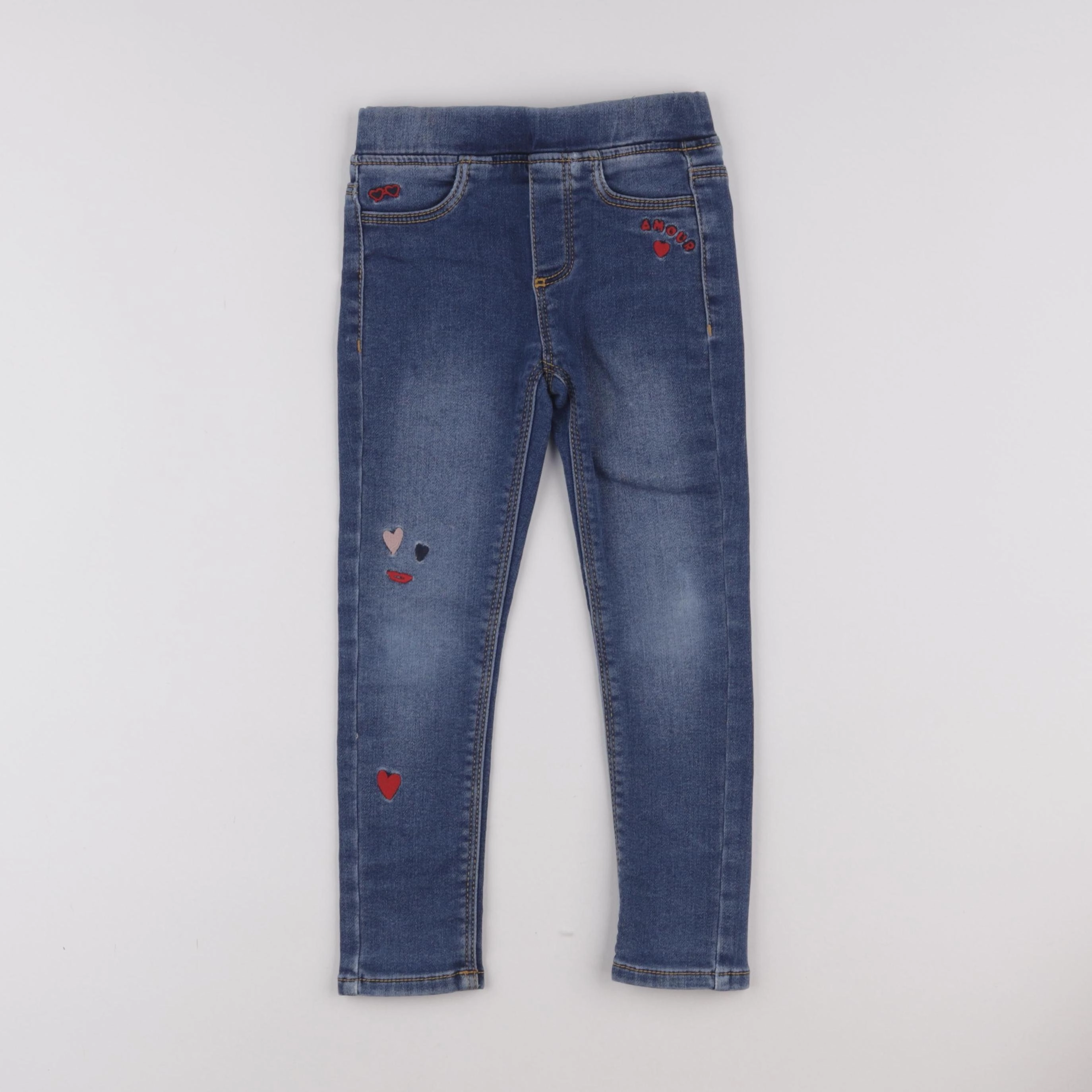 Vertbaudet - jegging bleu - 4 ans