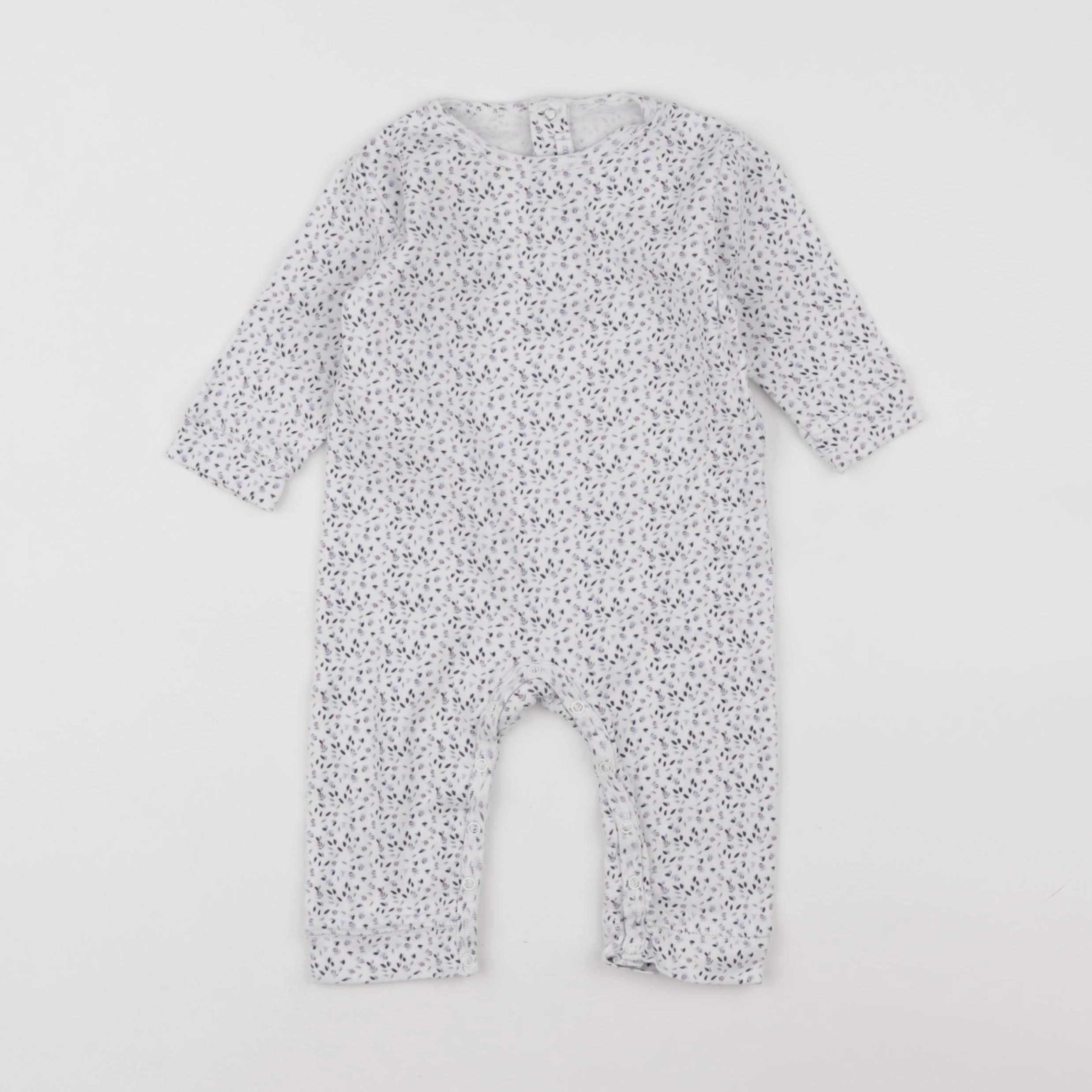 Boutchou - pyjama coton blanc - 9 mois