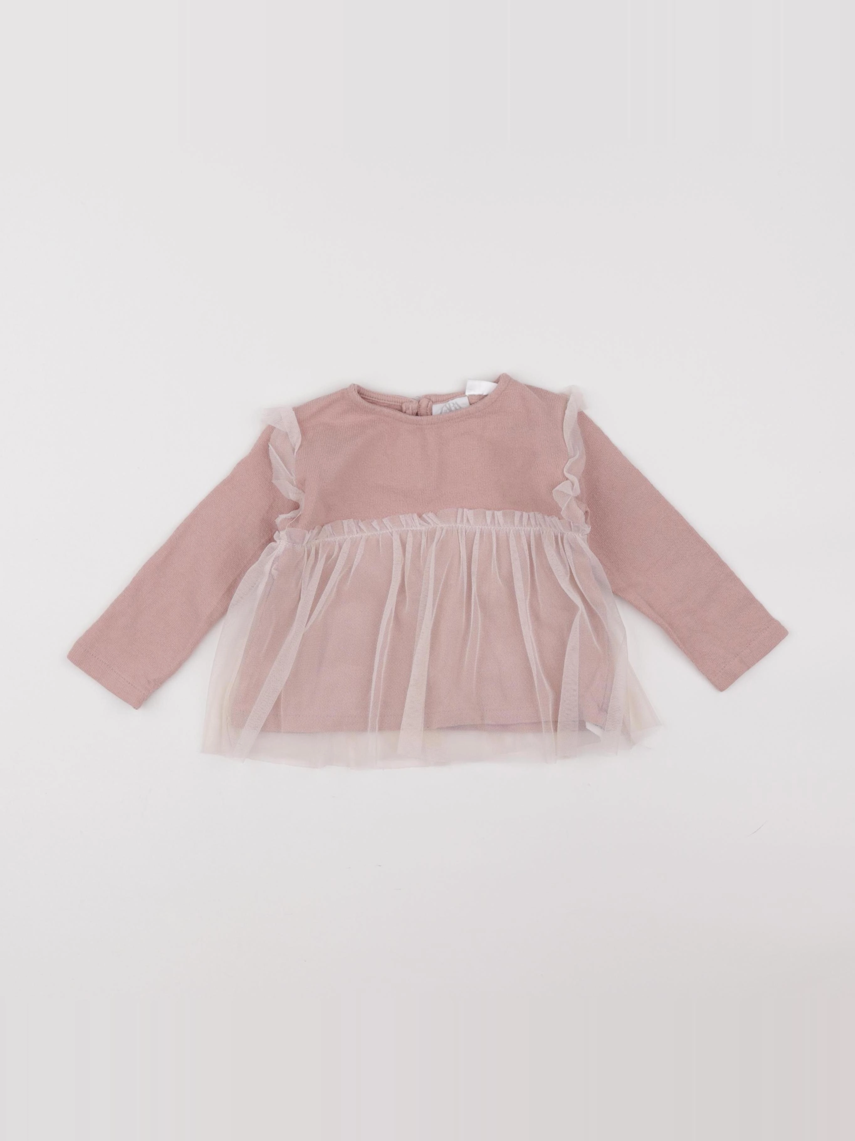 Zara - tee-shirt rose - 9/12 mois