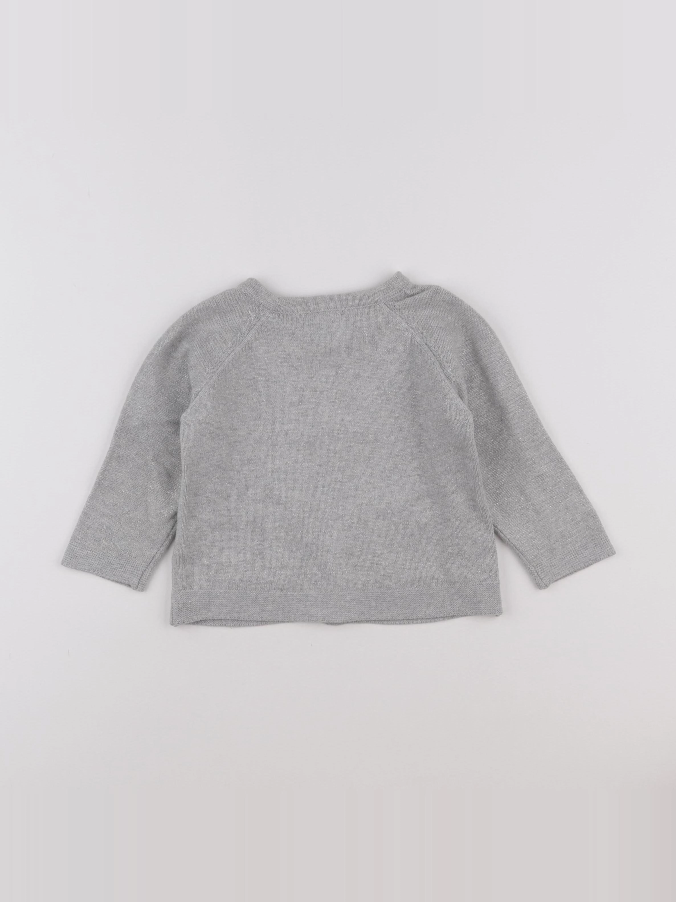 Vertbaudet - gilet argent - 18 mois