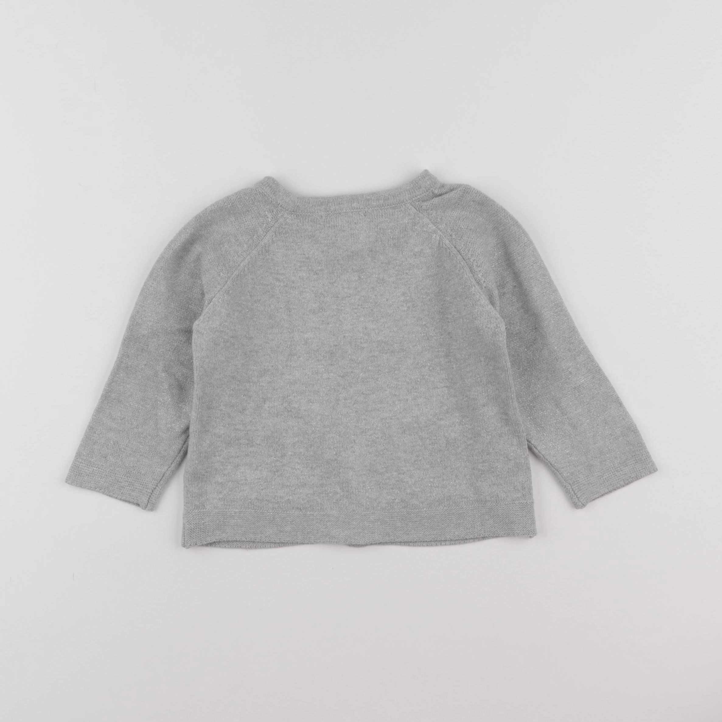 Vertbaudet - gilet argent - 18 mois