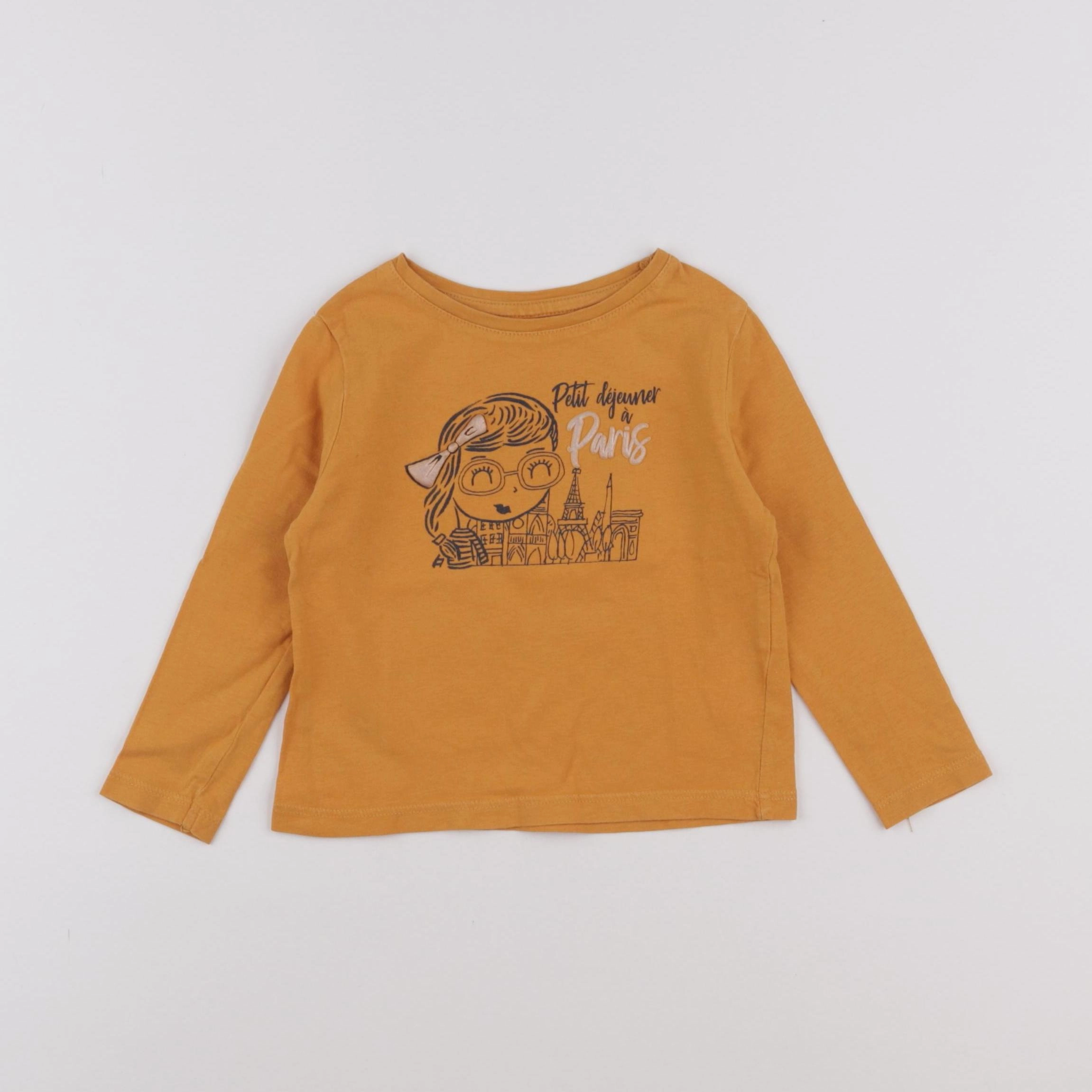 Vertbaudet - tee-shirt orange - 2 ans