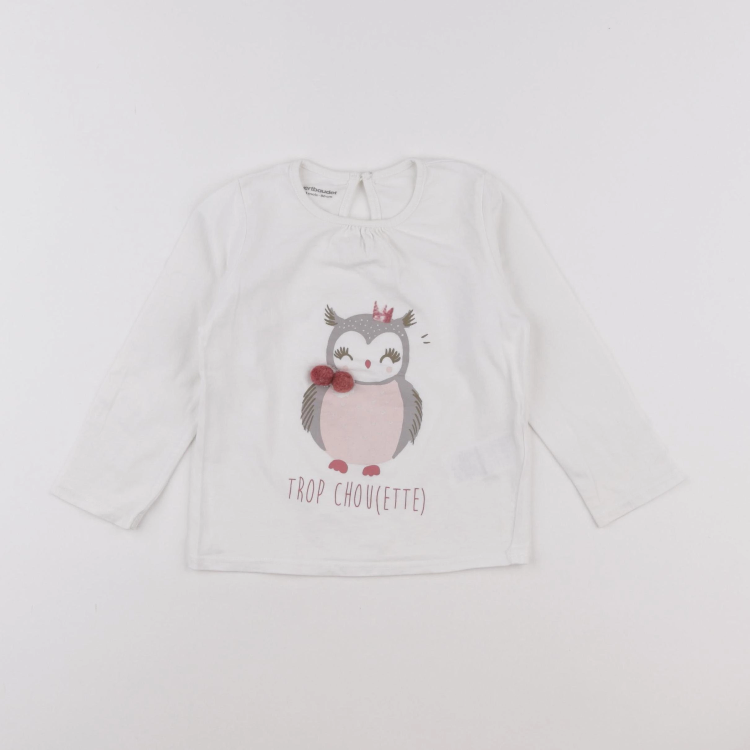 Vertbaudet - tee-shirt blanc - 2 ans