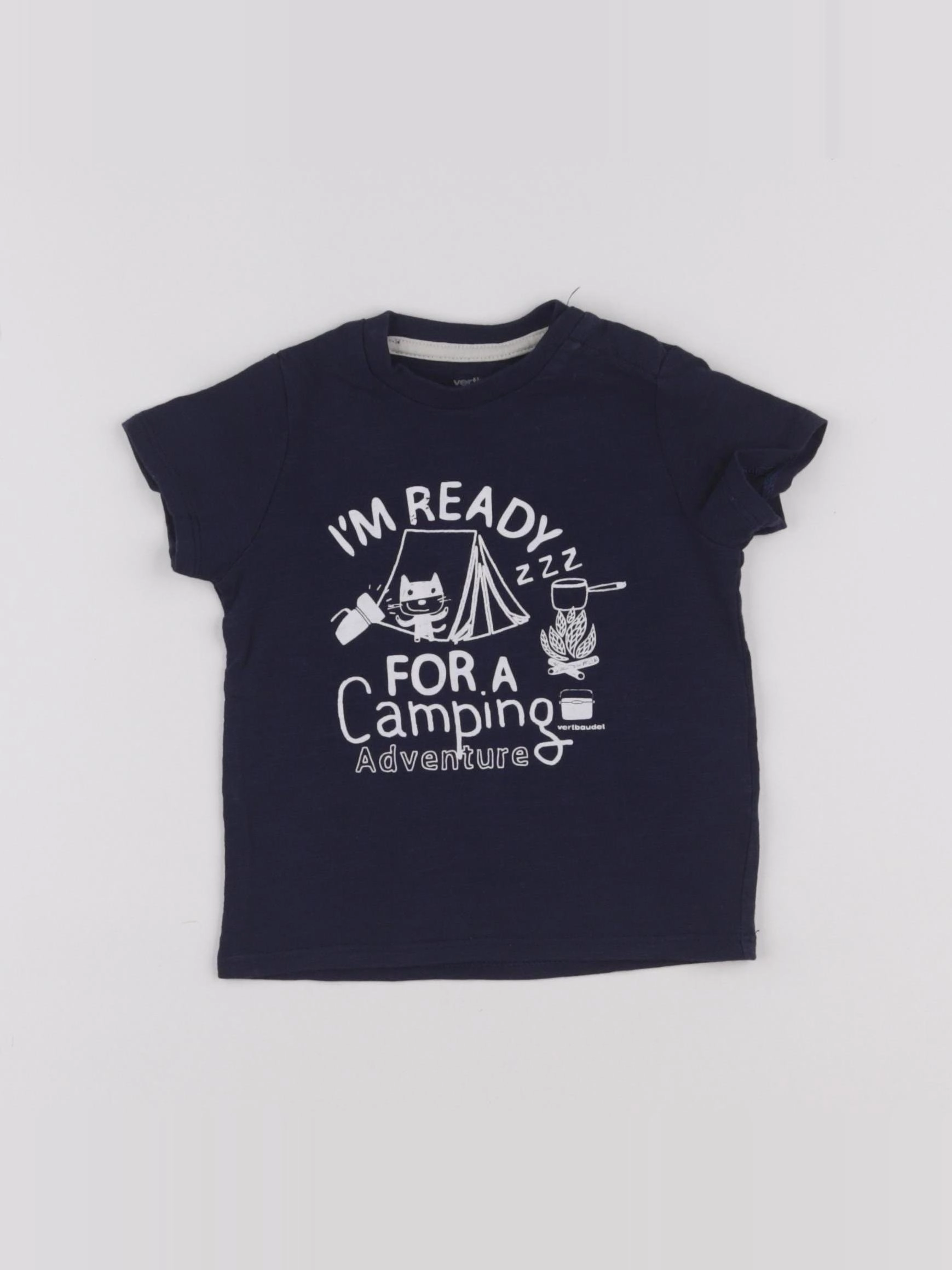 Vertbaudet - tee-shirt bleu - 6 mois