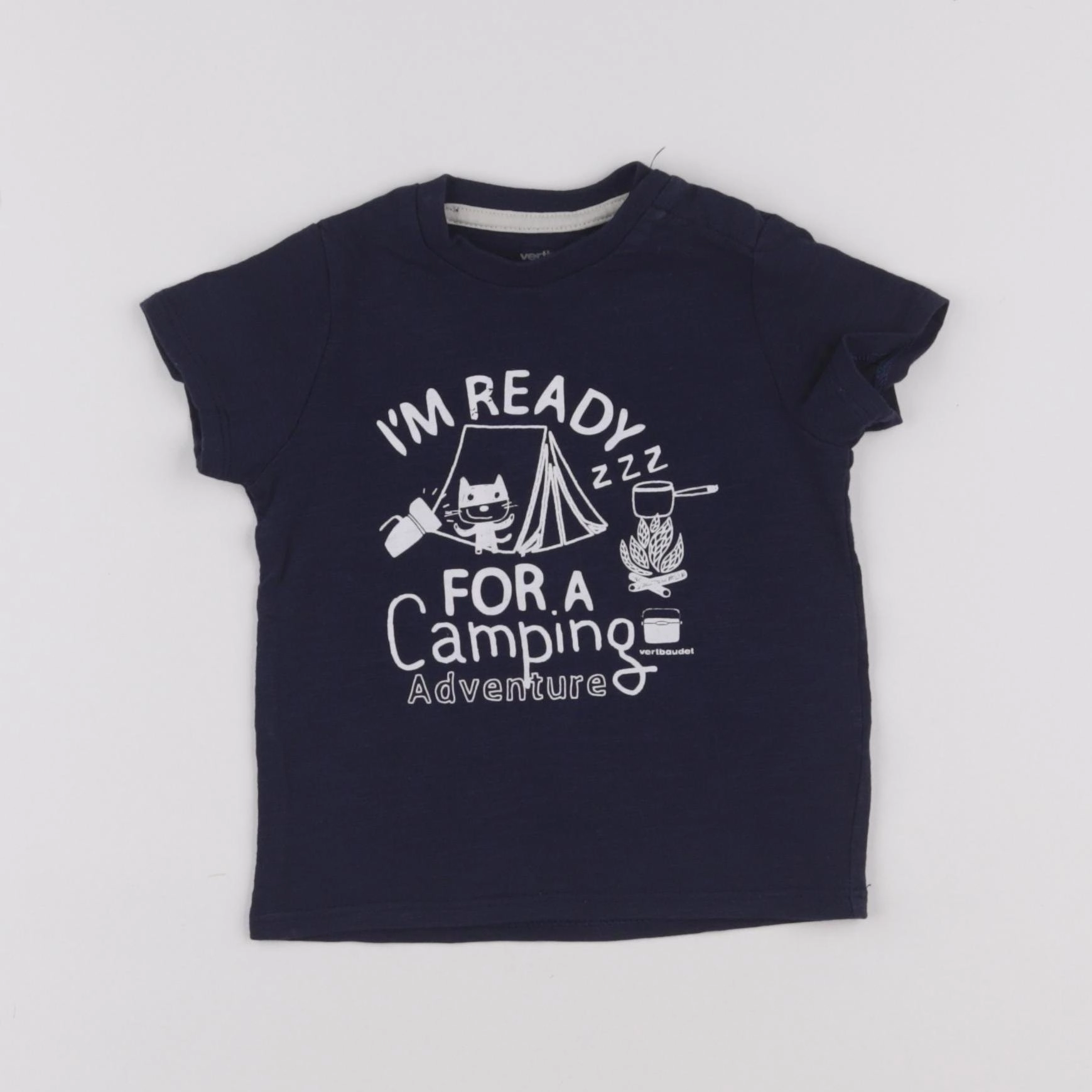 Vertbaudet - tee-shirt bleu - 6 mois