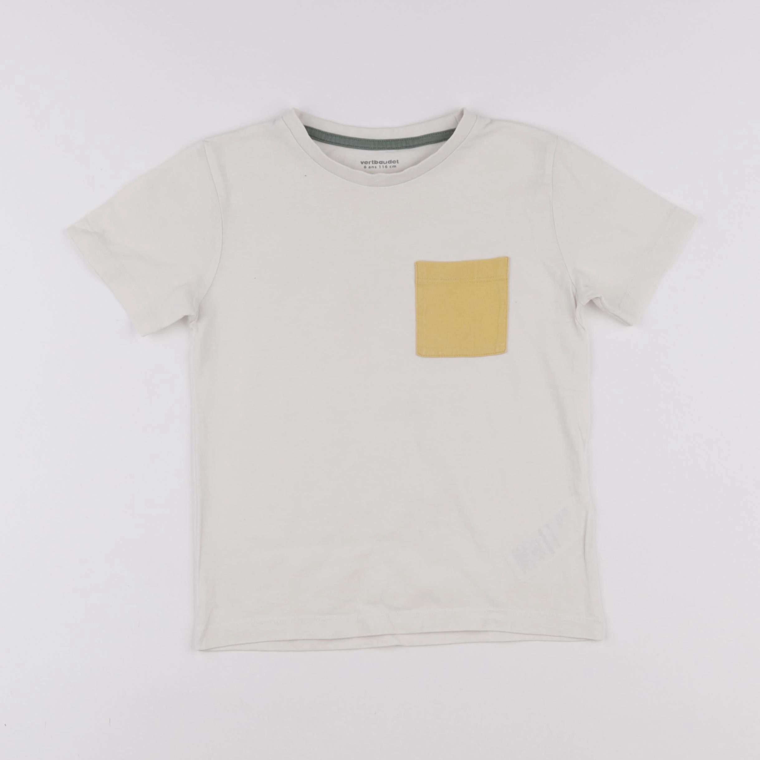 Vertbaudet - tee-shirt blanc - 6 ans