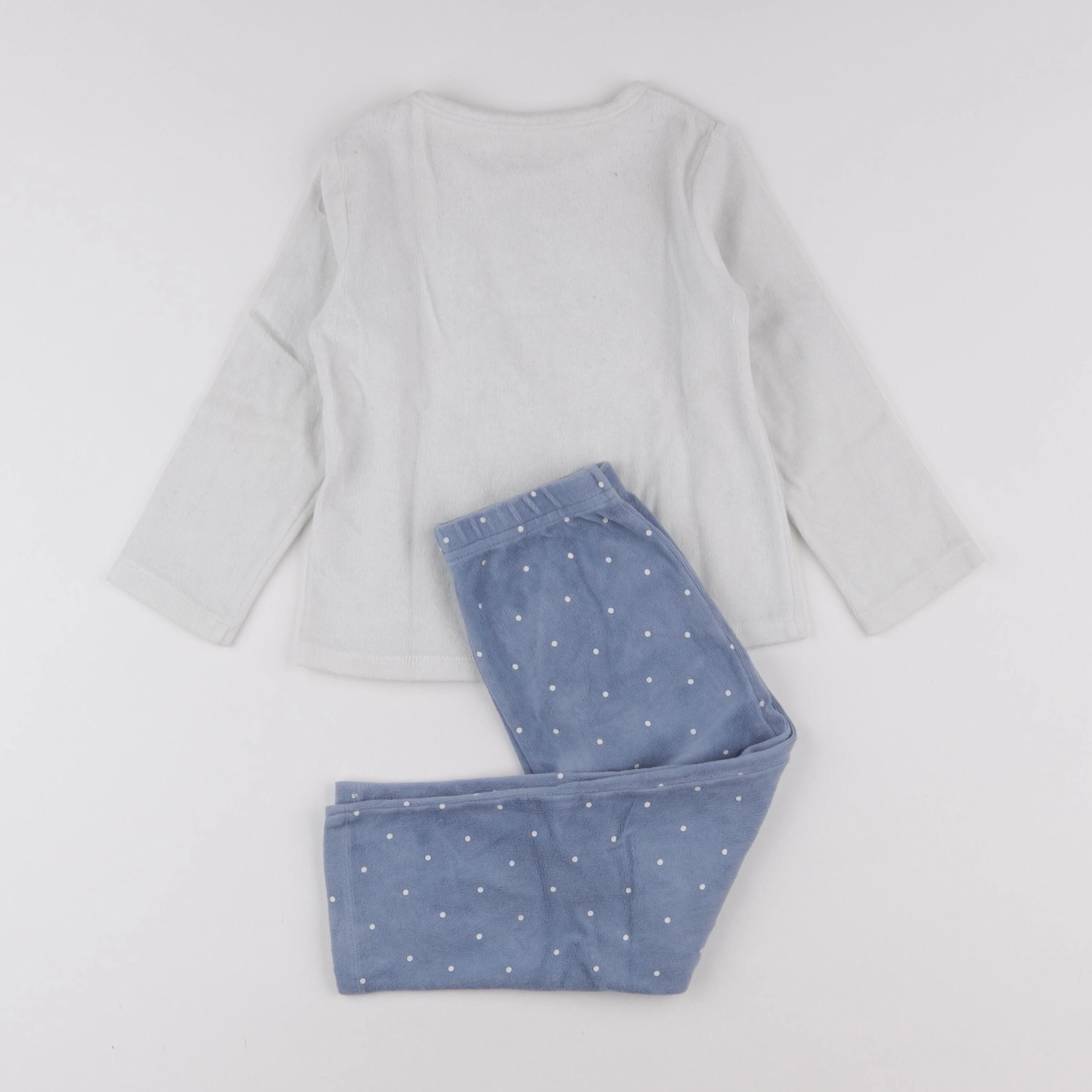 Vertbaudet - pyjama velours bleu - 4 ans