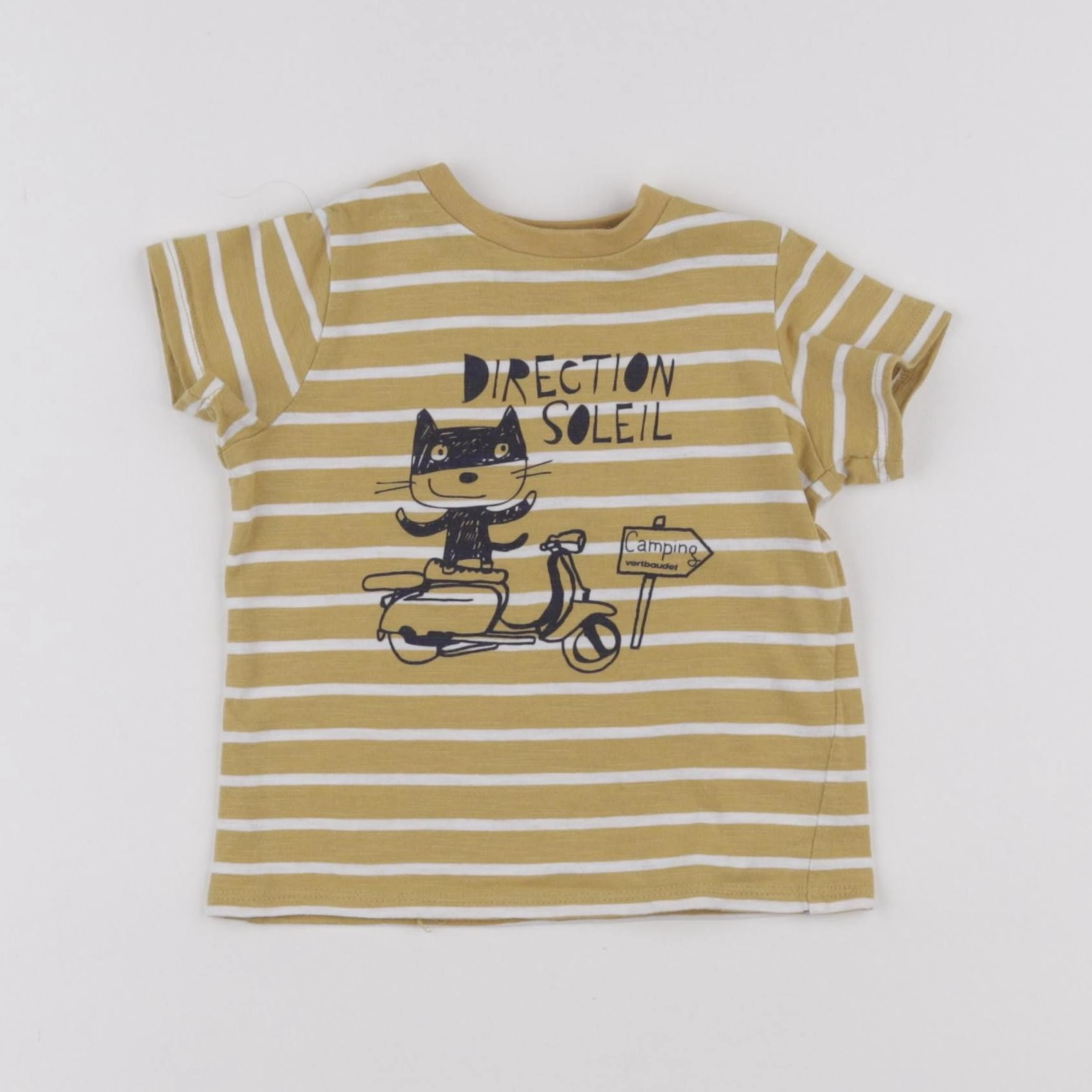 Vertbaudet - tee-shirt jaune - 6 mois