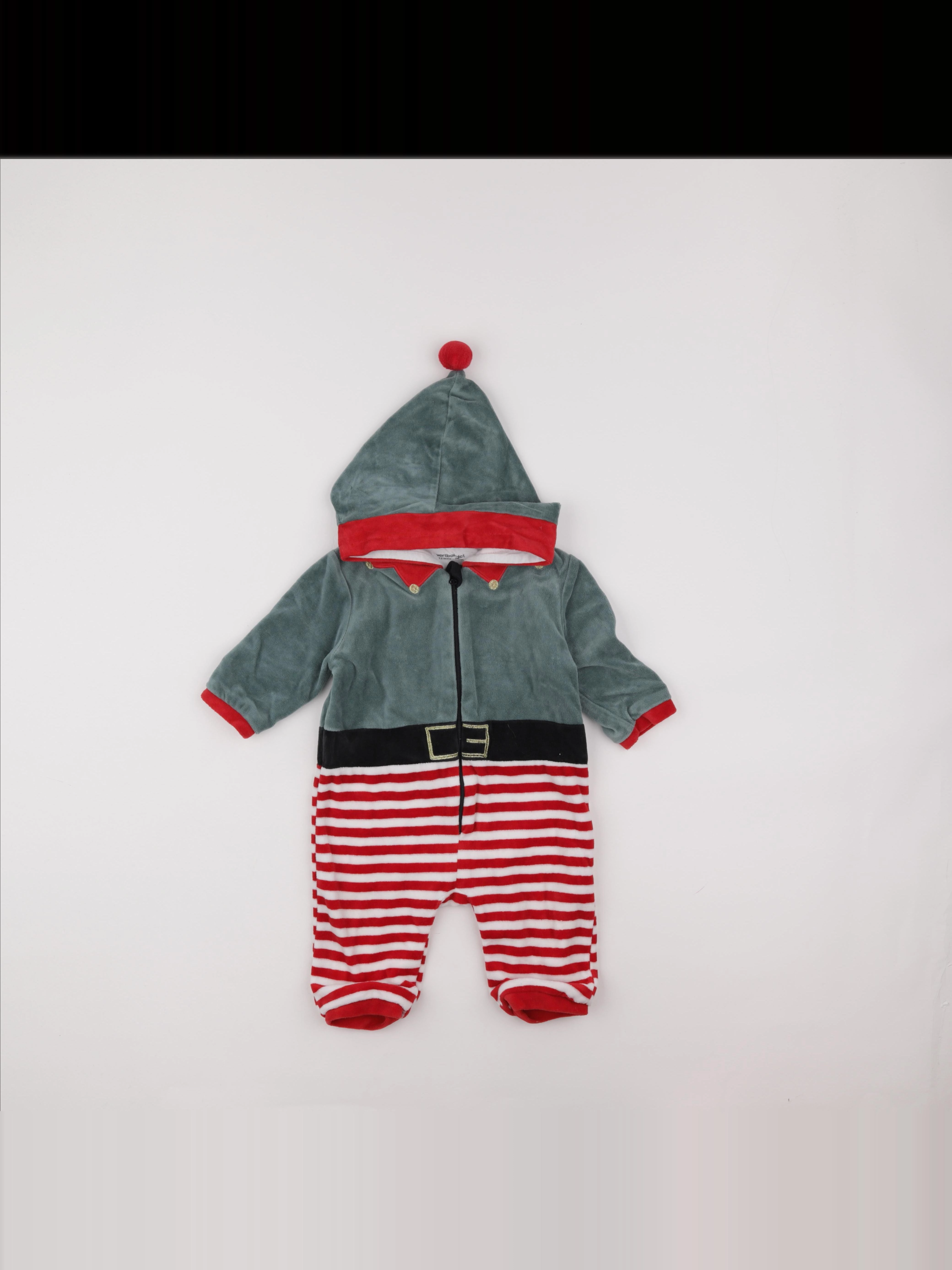 Vertbaudet - sur-pyjama vert - 12 mois