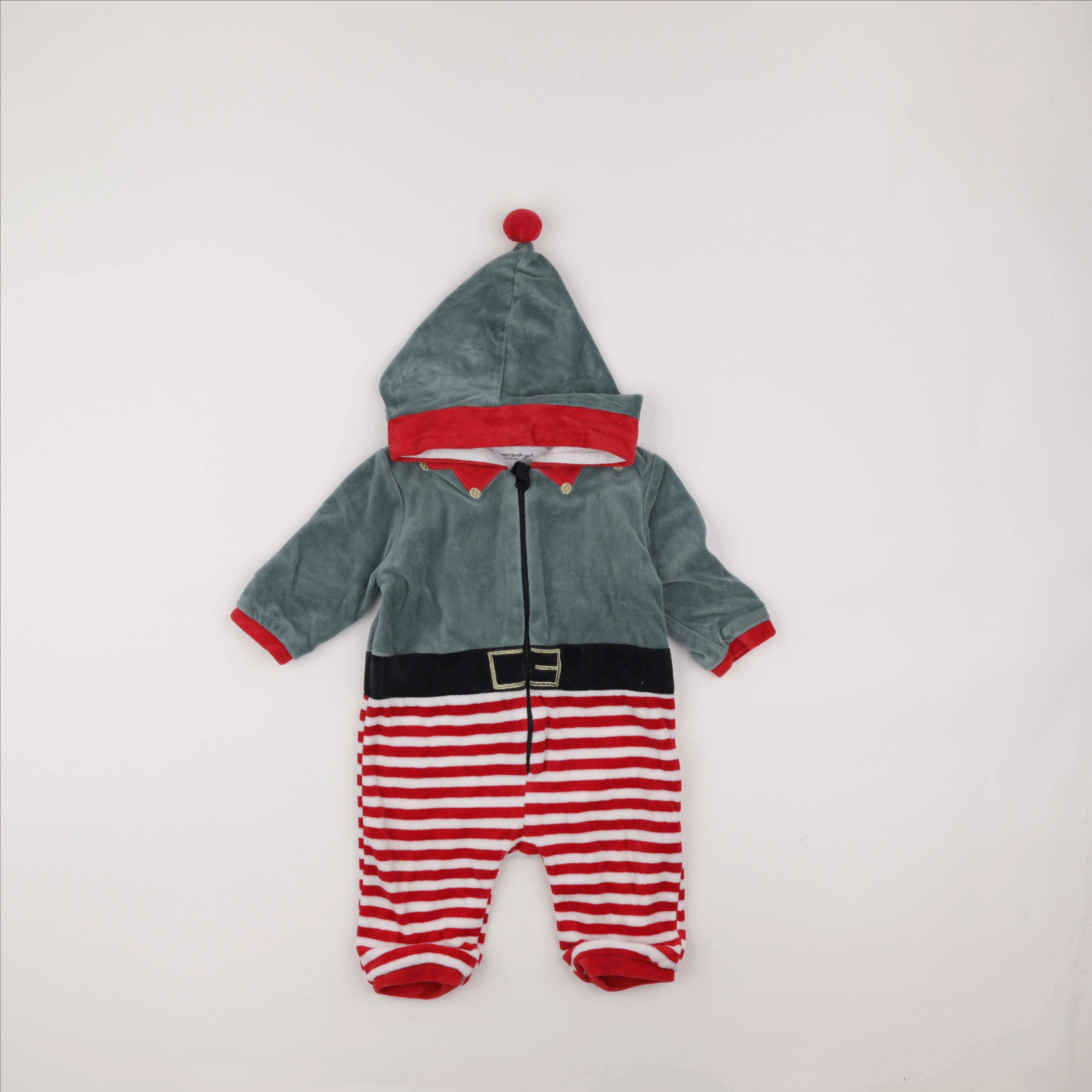 Vertbaudet - sur-pyjama vert - 12 mois