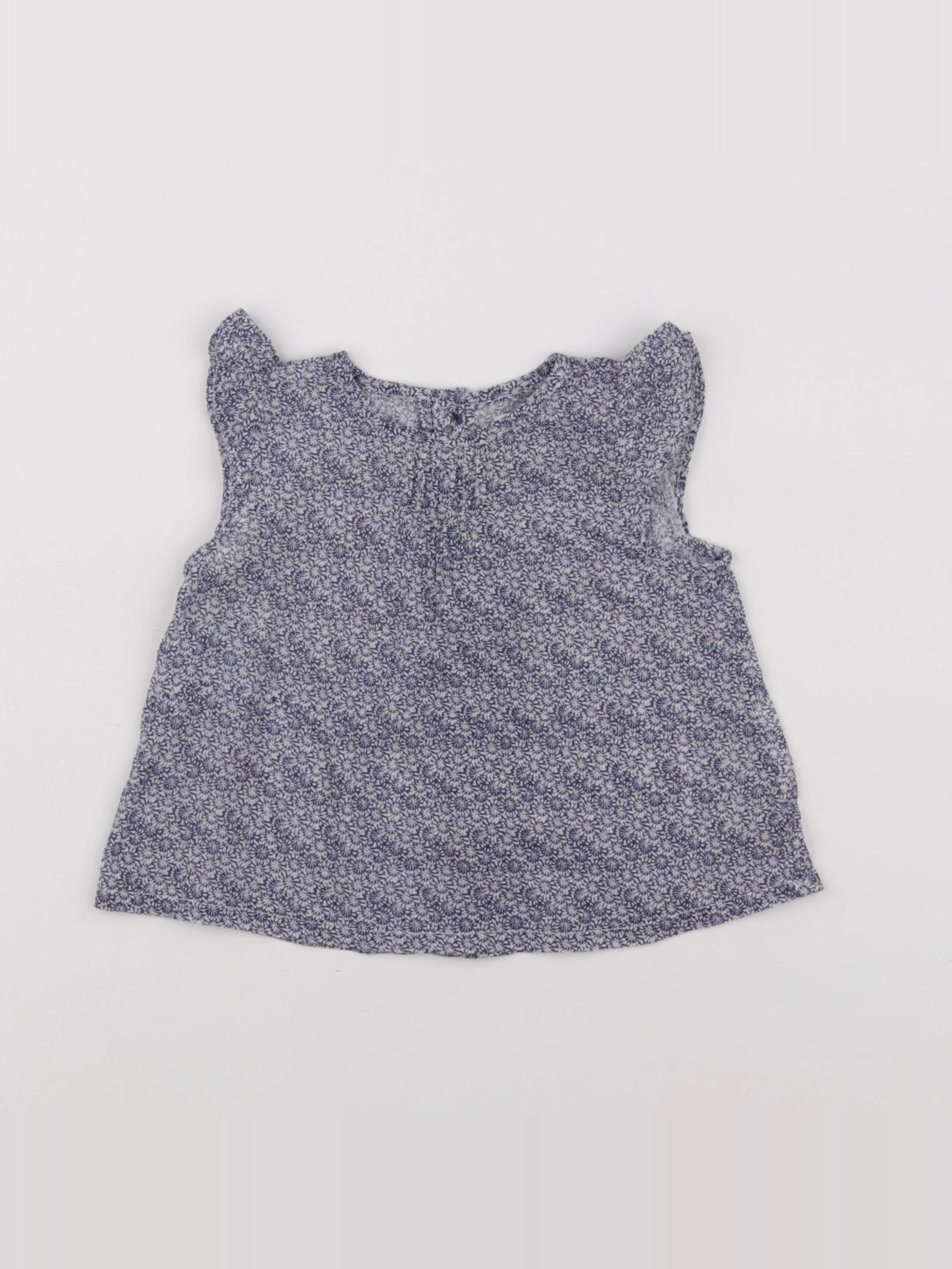 Boutchou - blouse bleu - 6 mois
