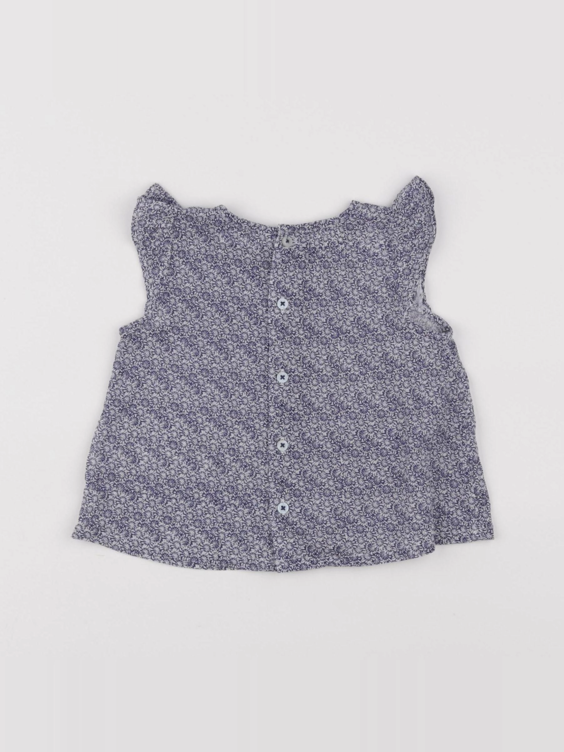 Boutchou - blouse bleu - 6 mois