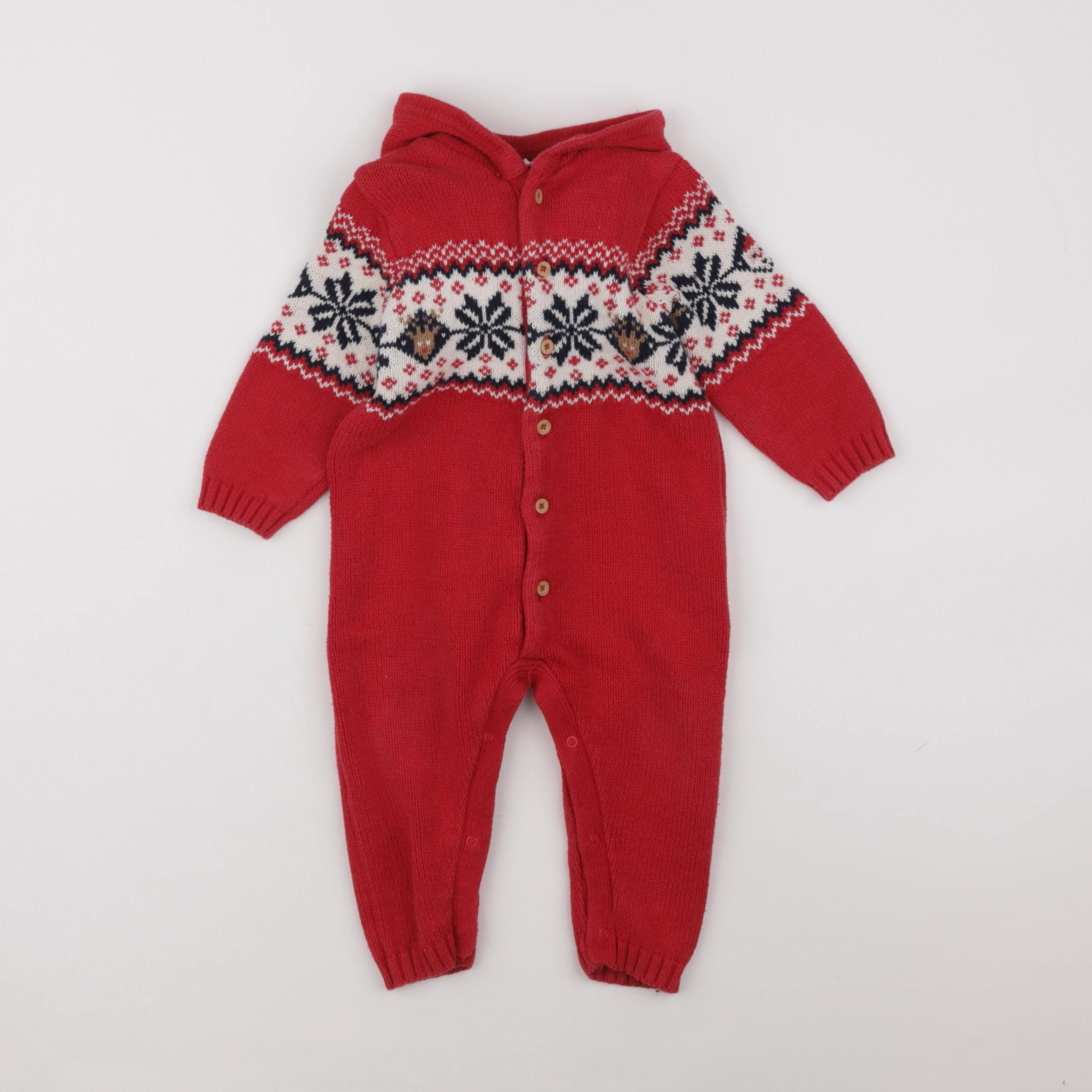 Vertbaudet - sur-pyjama rouge - 18 mois