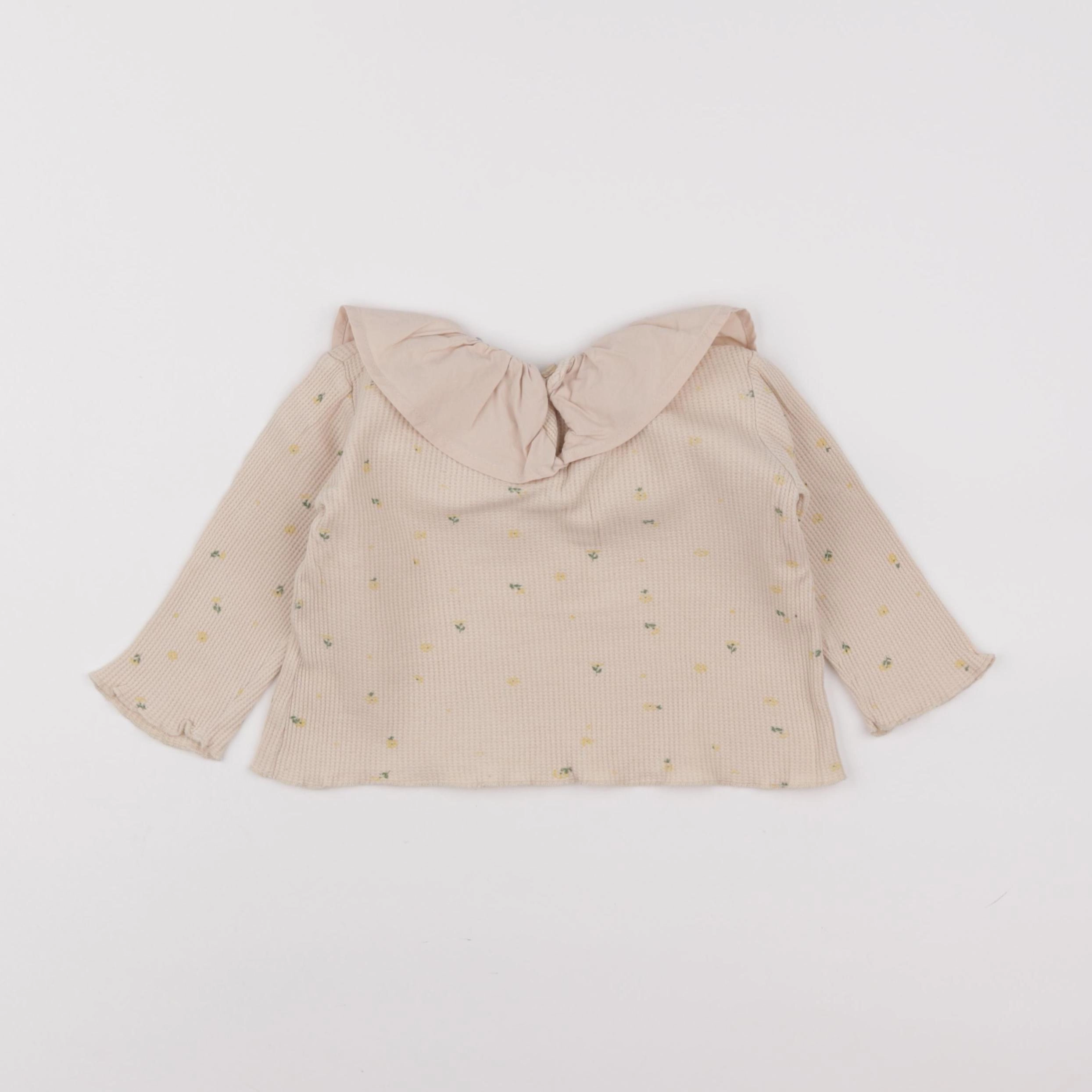 Zara - tee-shirt beige - 6/9 mois