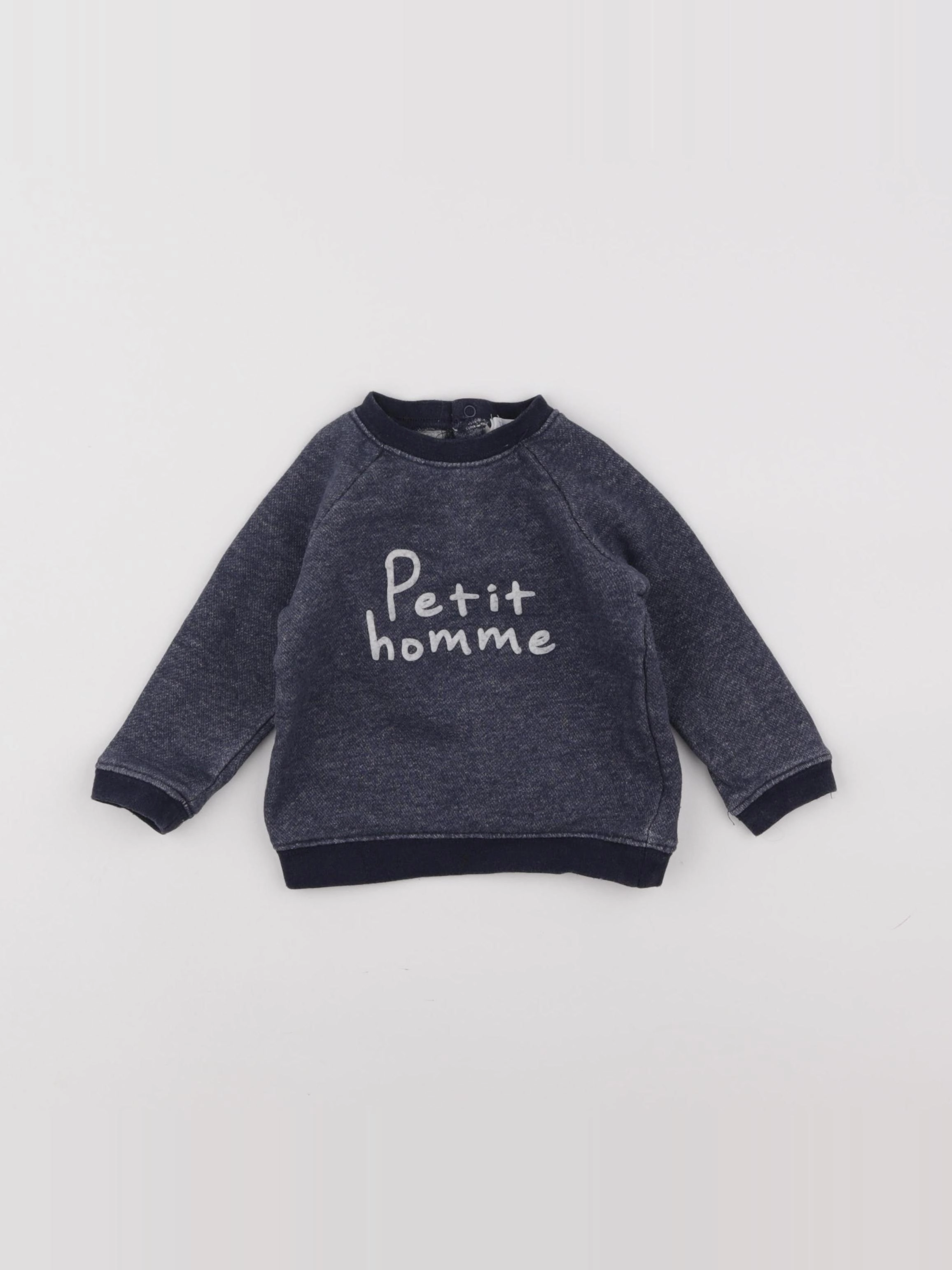 Boutchou - sweat bleu - 12 mois