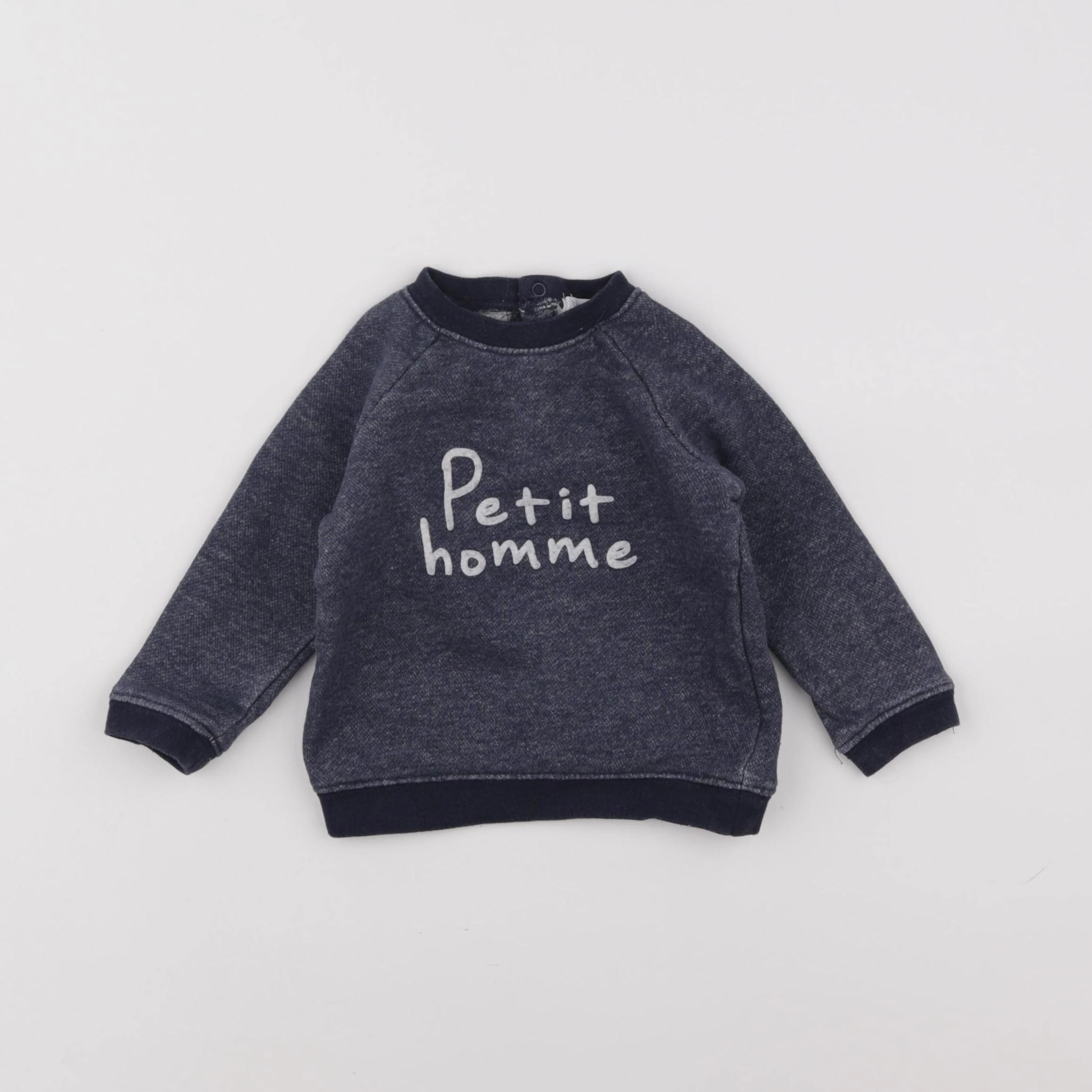 Boutchou - sweat bleu - 12 mois