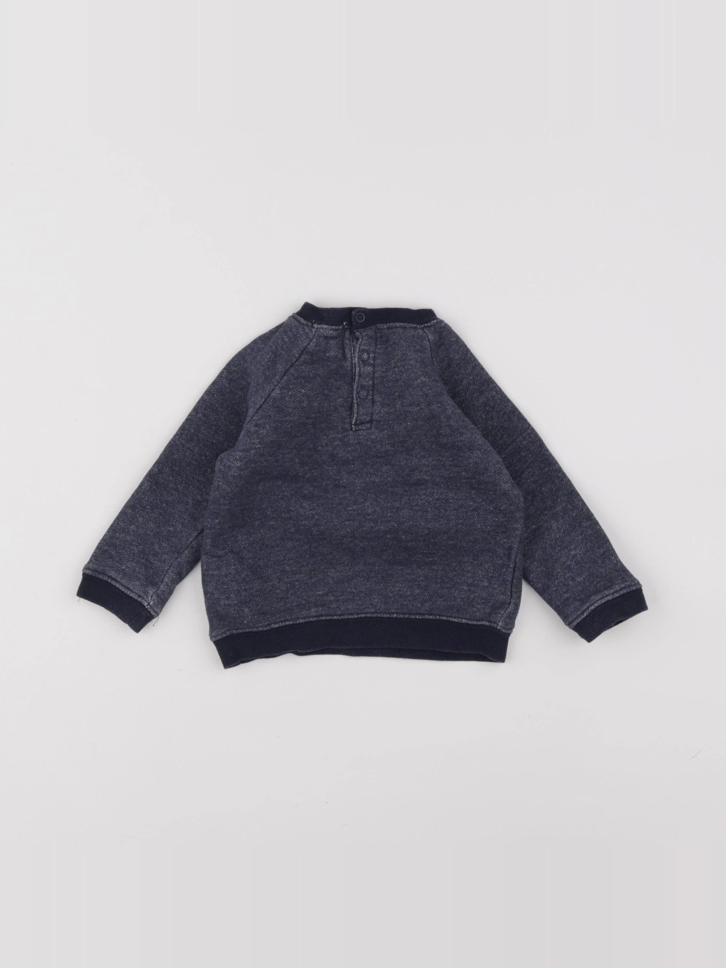 Boutchou - sweat bleu - 12 mois