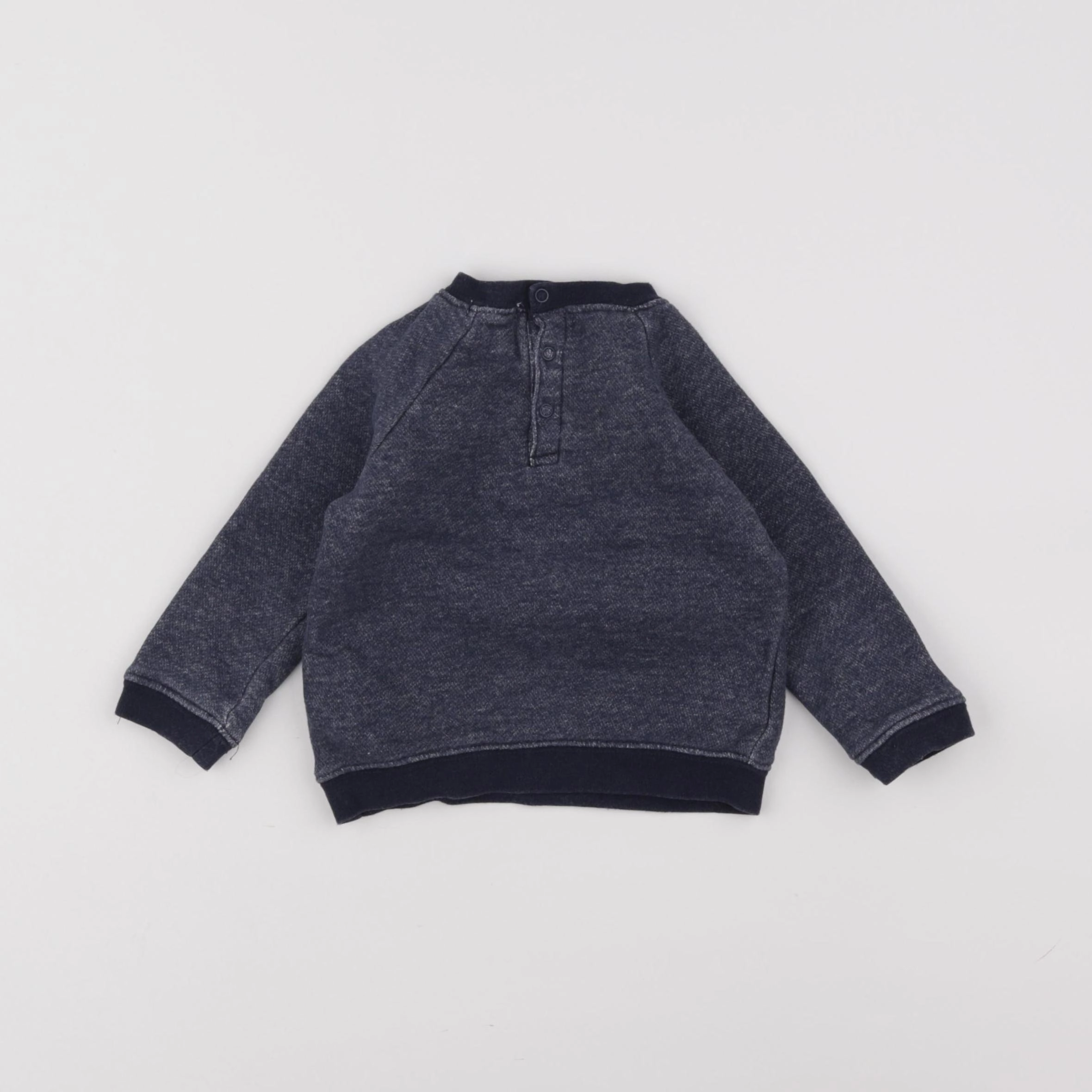 Boutchou - sweat bleu - 12 mois