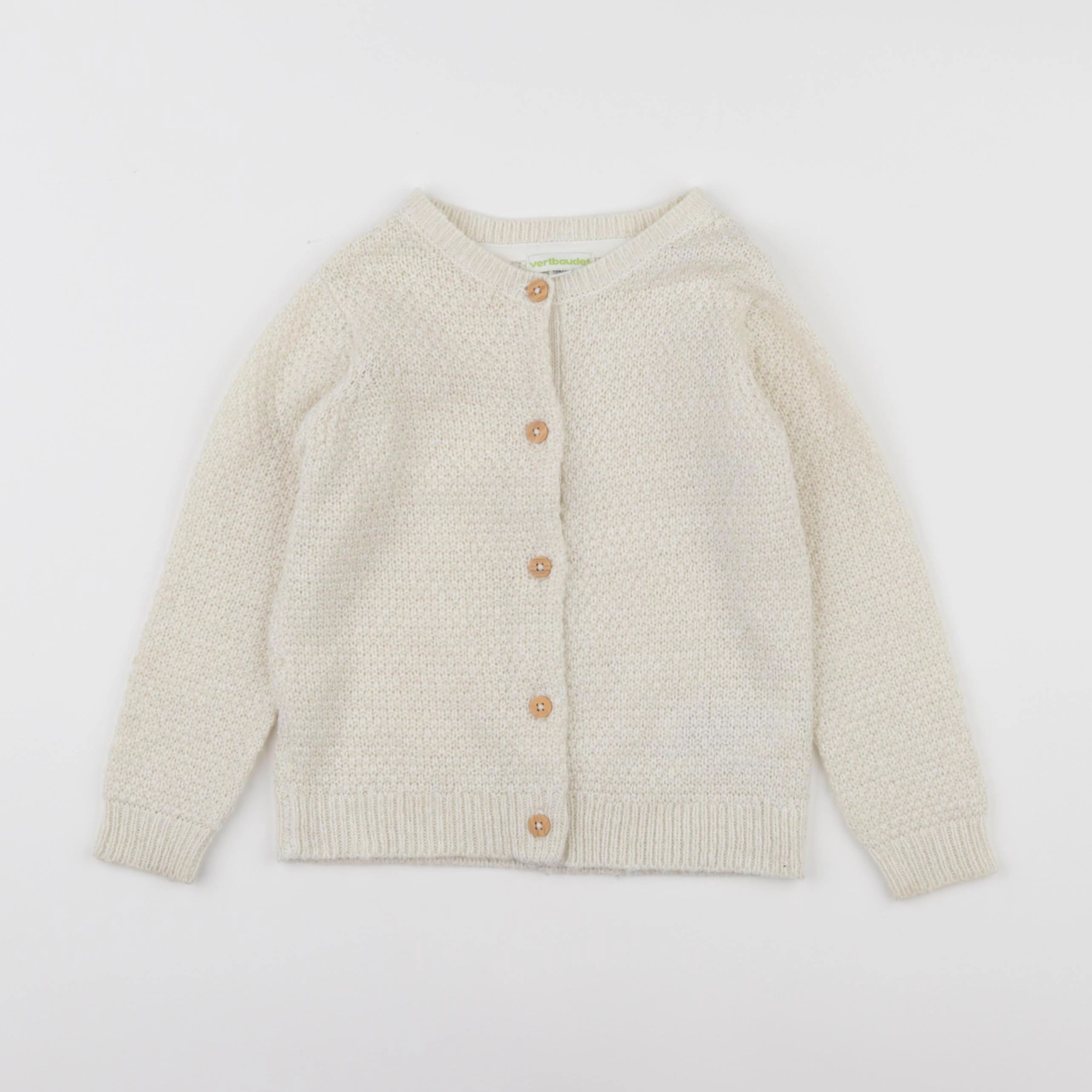 Vertbaudet - gilet blanc, or - 4 ans
