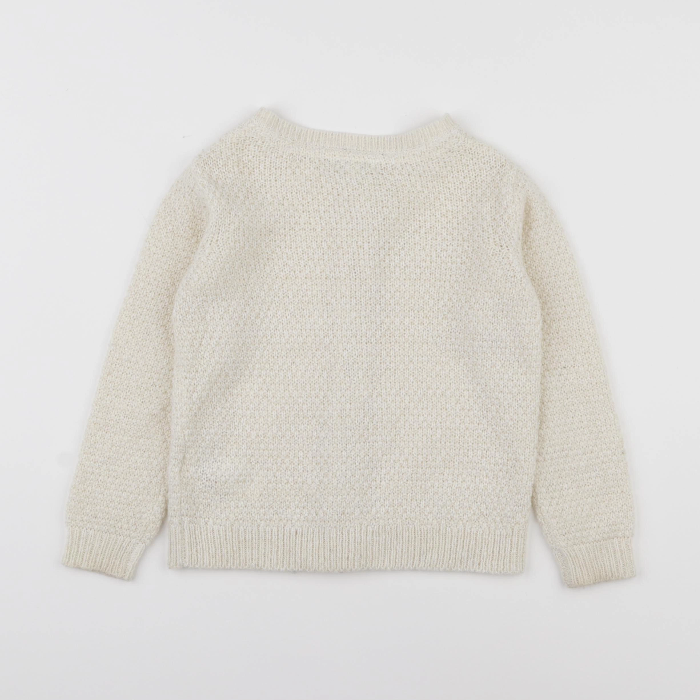 Vertbaudet - gilet blanc, or - 4 ans