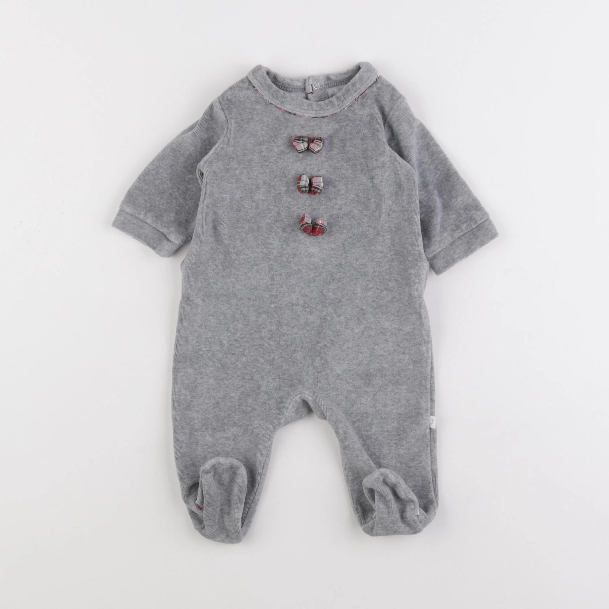 Jacadi - pyjama velours gris - 3 mois