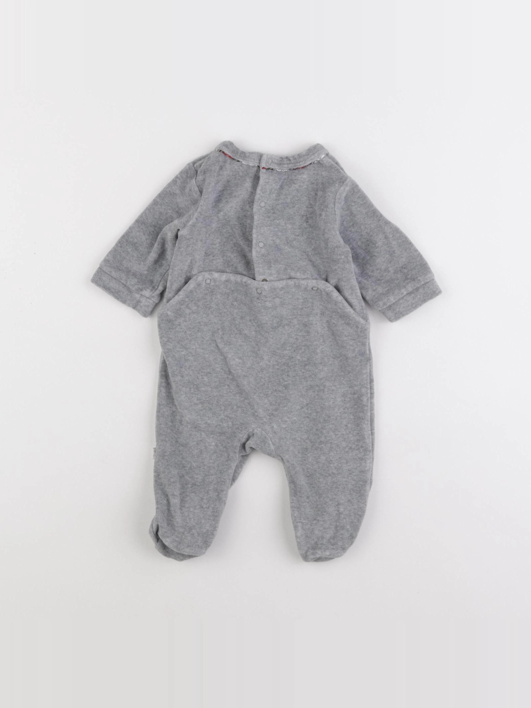 Jacadi - pyjama velours gris - 3 mois