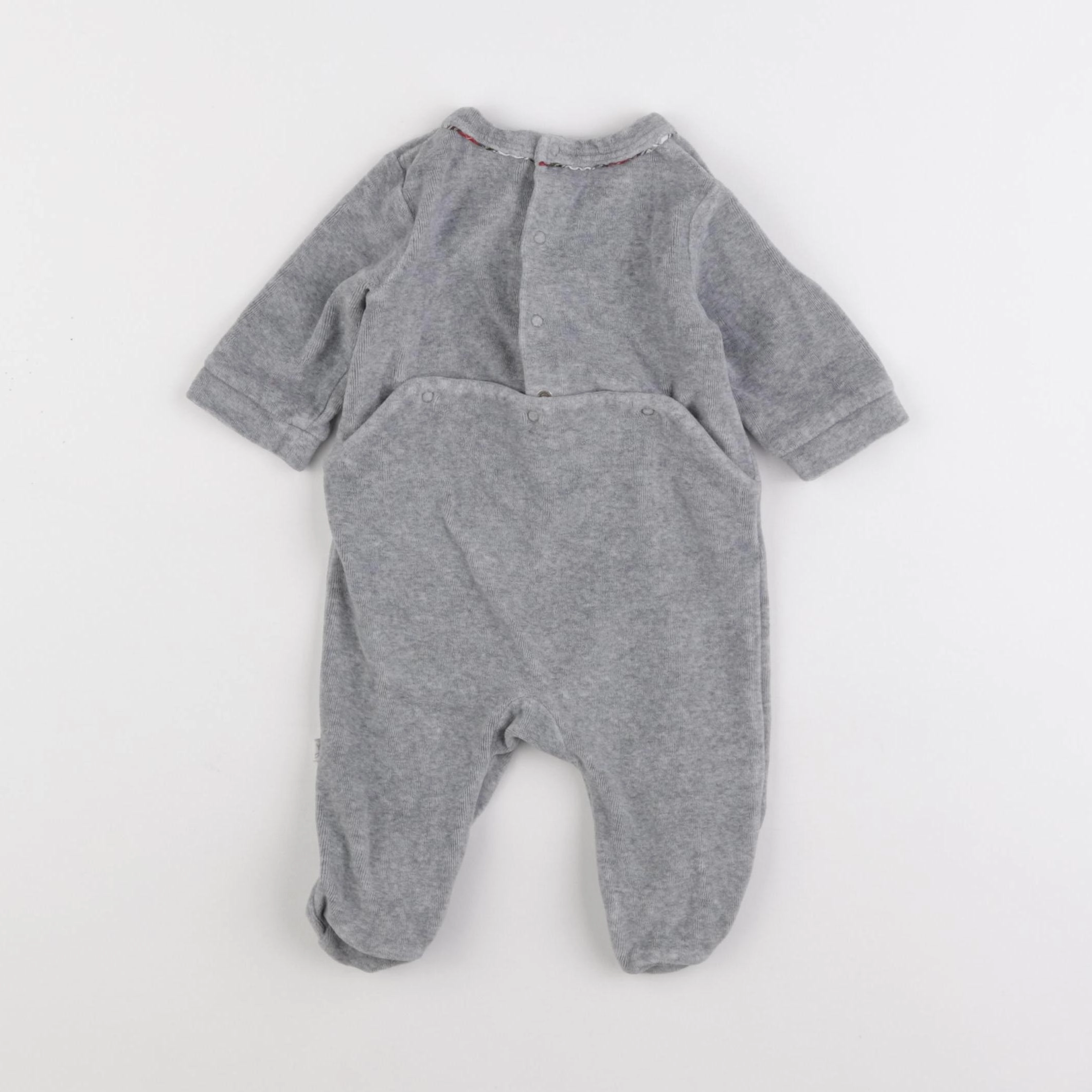 Jacadi - pyjama velours gris - 3 mois
