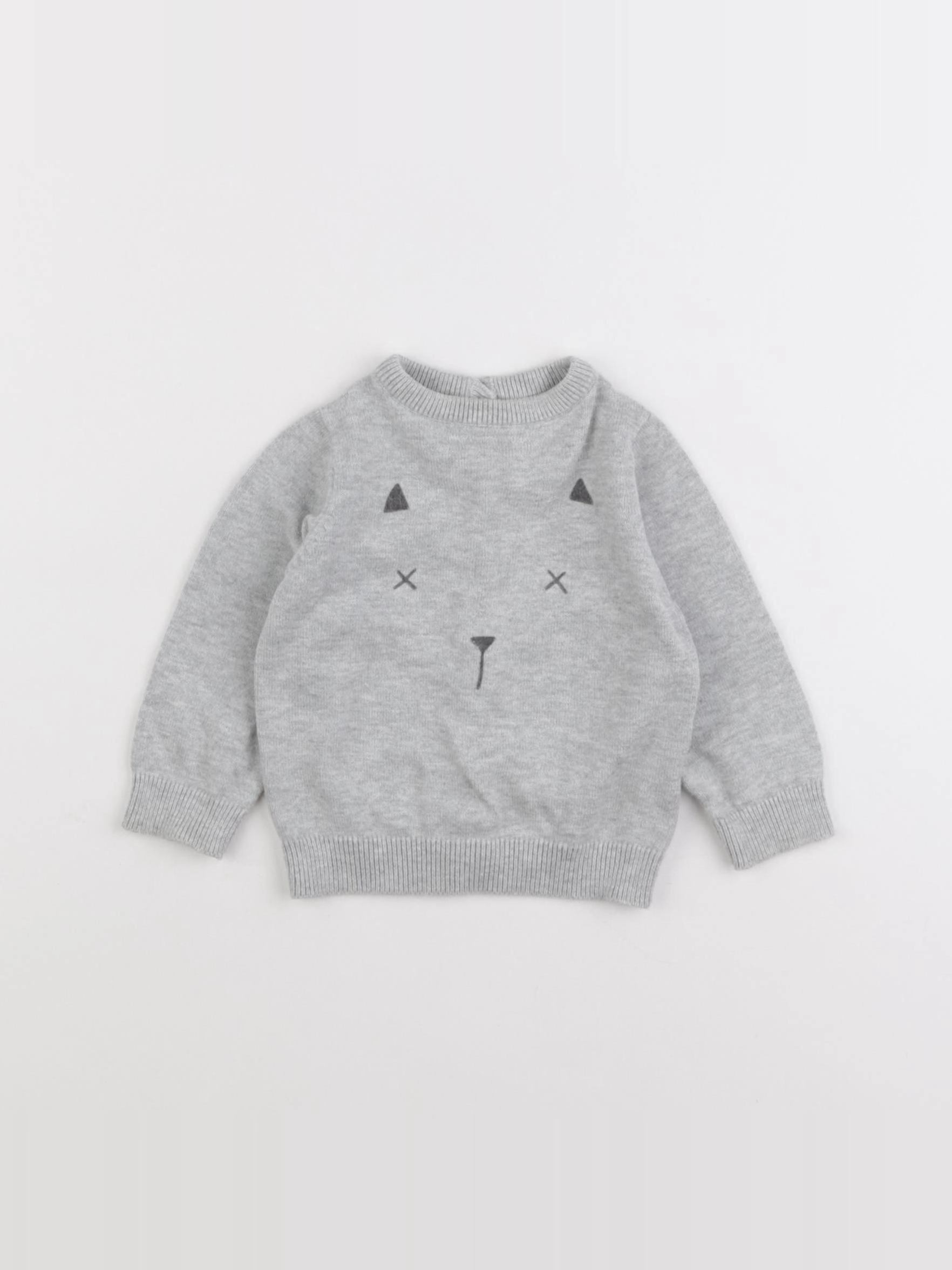 La Redoute - pull gris - 6 mois