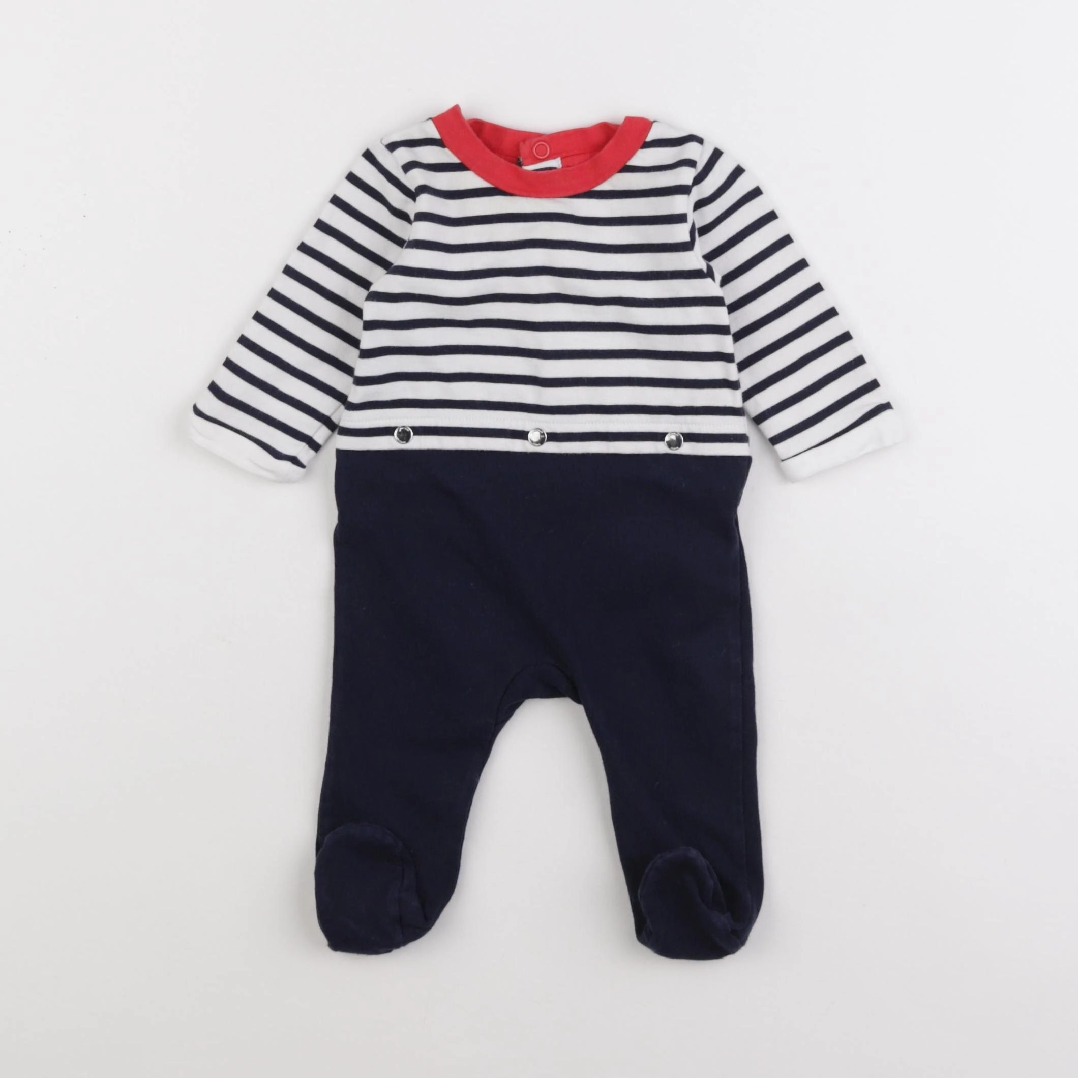 Jacadi - pyjama coton bleu - 3 mois