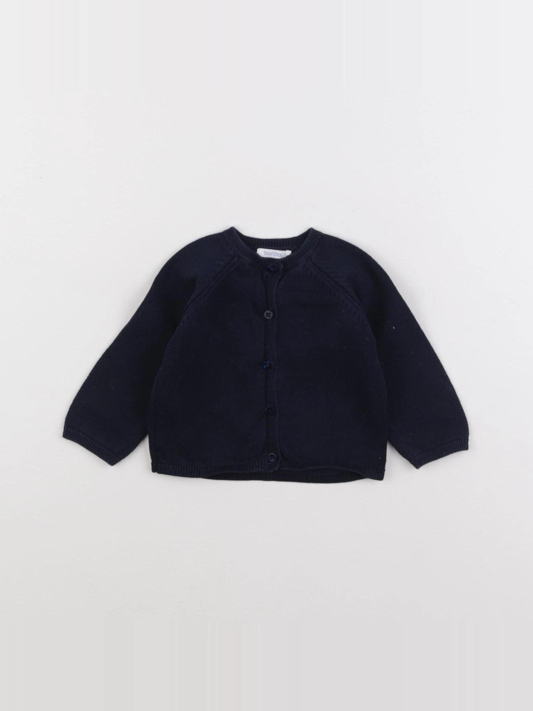 Boutchou - gilet bleu - 6 mois