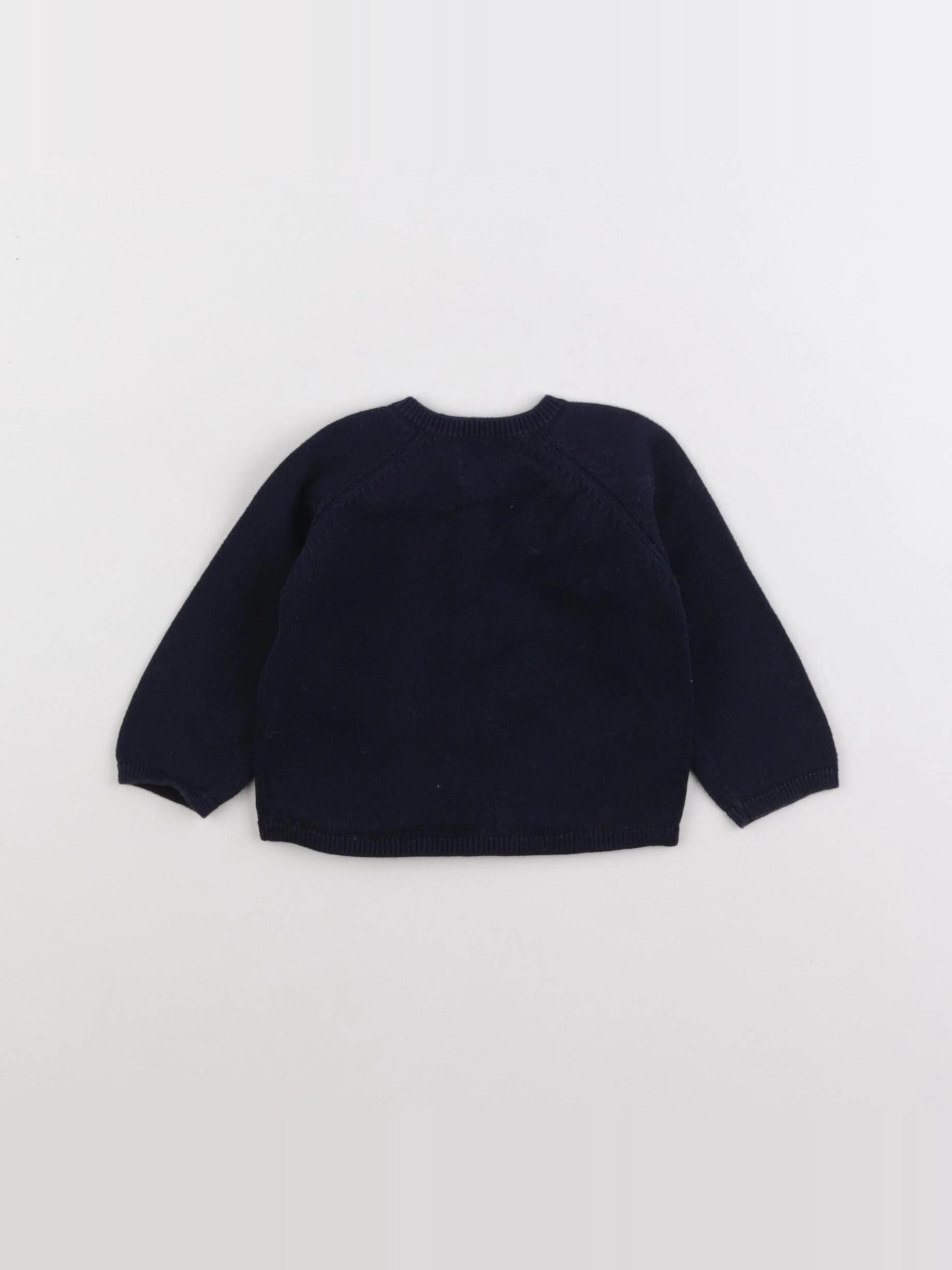 Boutchou - gilet bleu - 6 mois