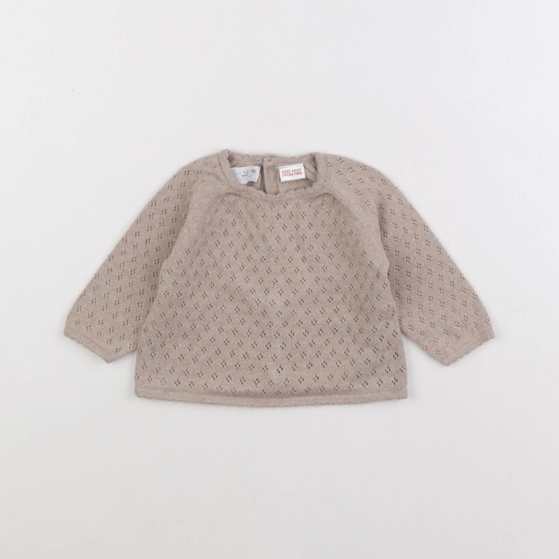 Zara - pull beige - 1/3 mois