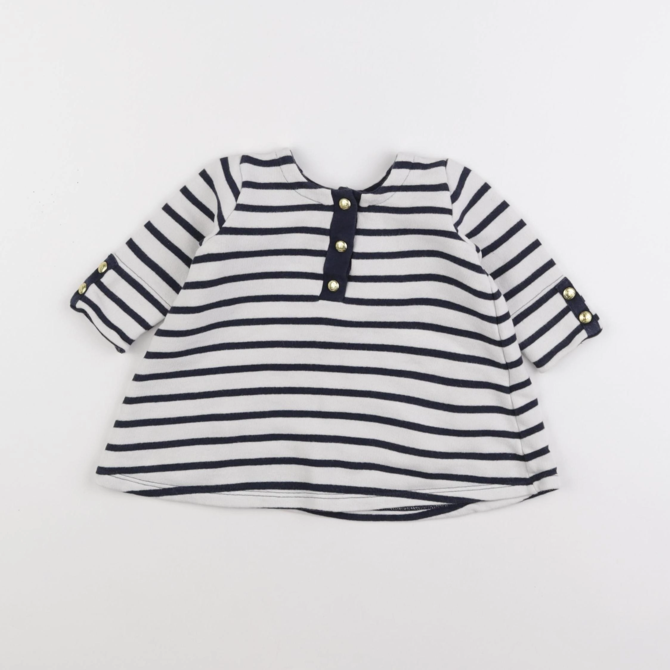 Petit Bateau - robe bleu - 6 mois