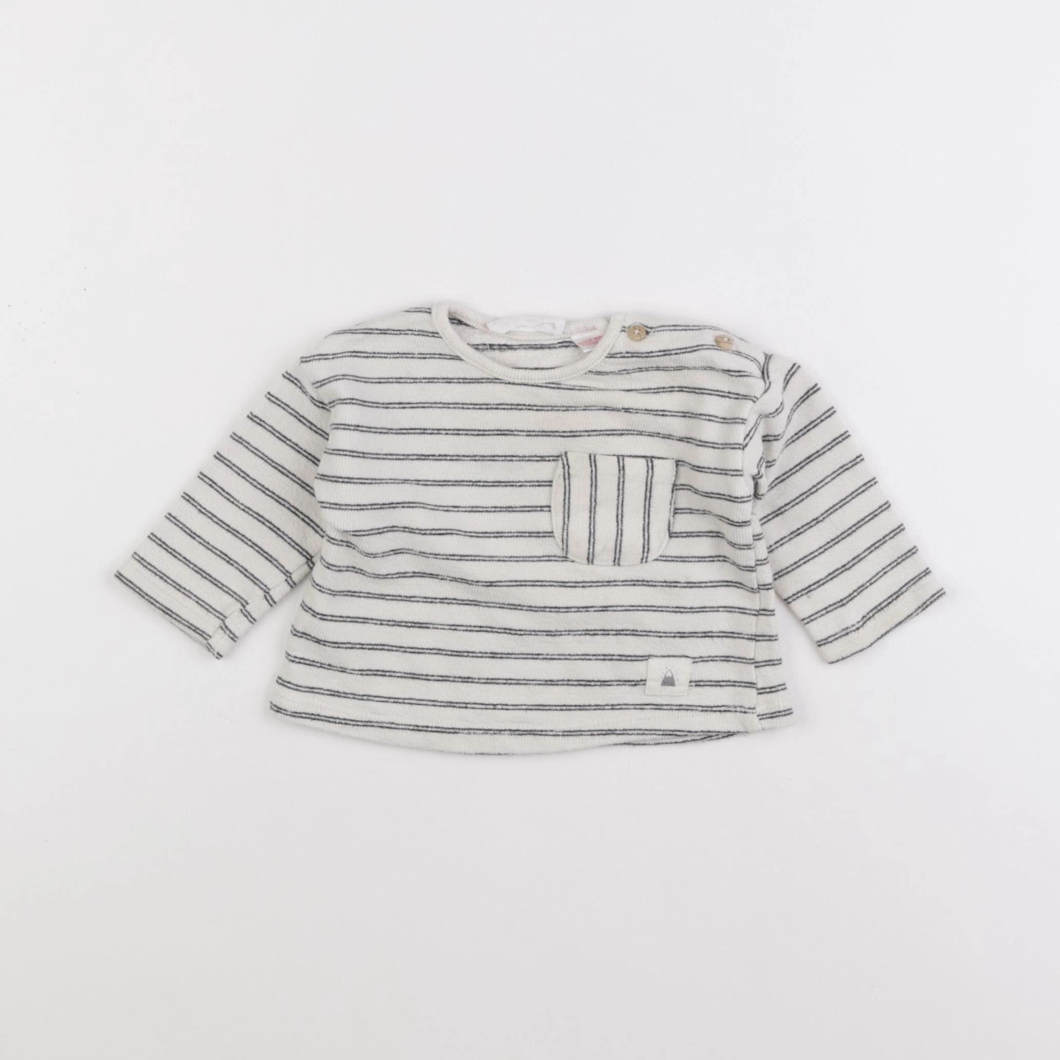 Zara - pull blanc - 1/3 mois