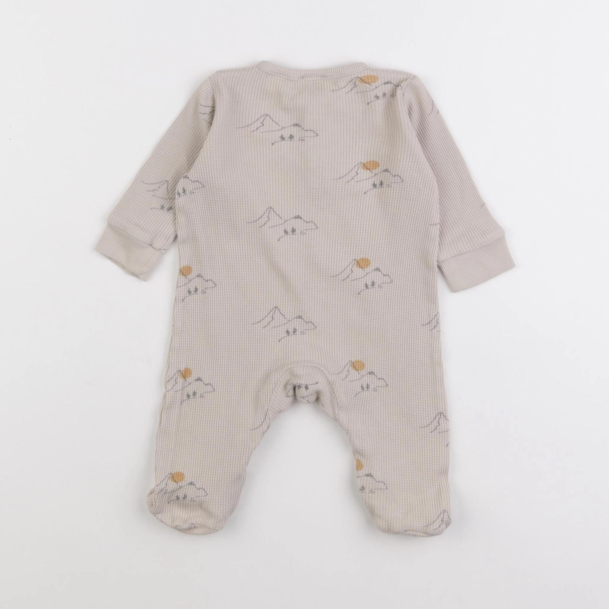 Zara - pyjama coton beige - 1/3 mois