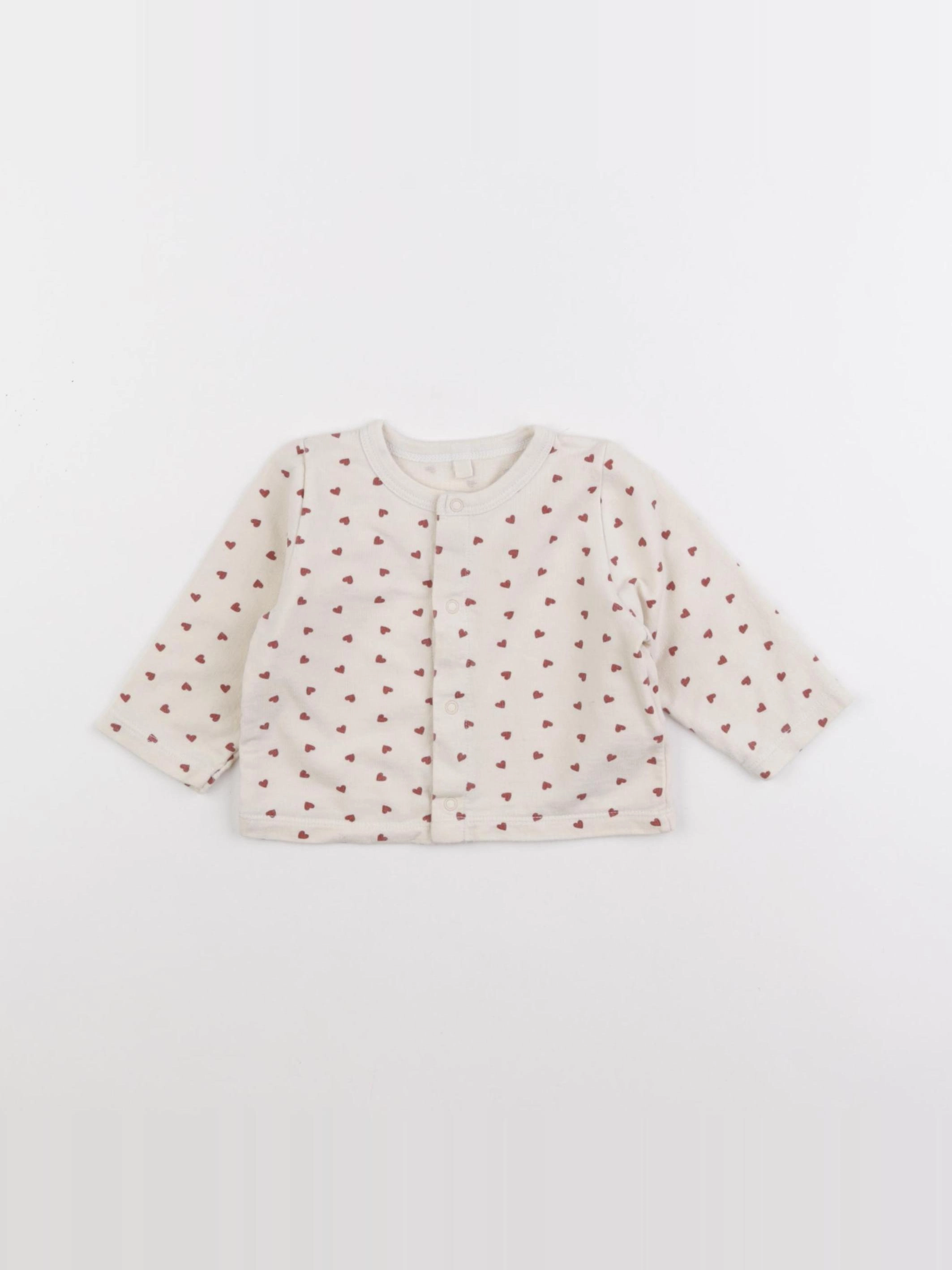 Petit Bateau - gilet beige - 6 mois