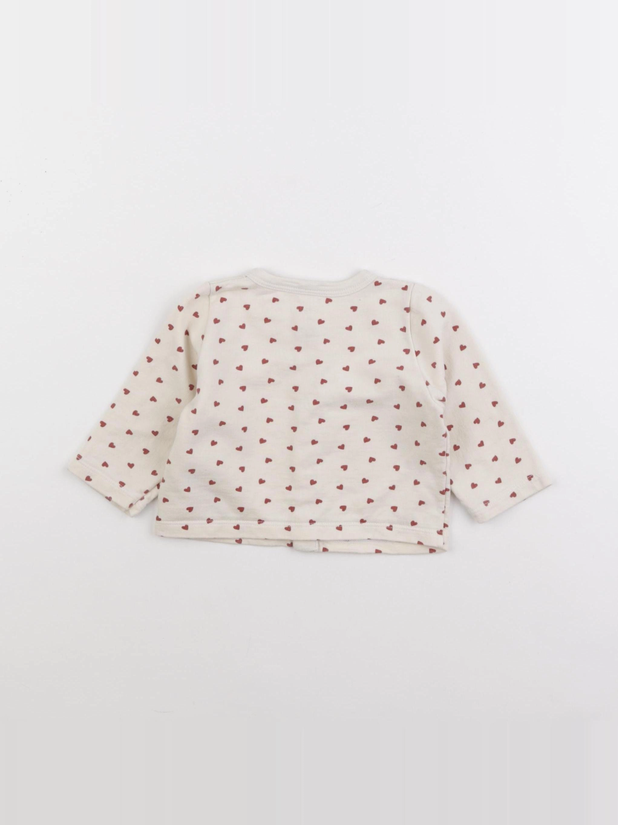 Petit Bateau - gilet beige - 6 mois