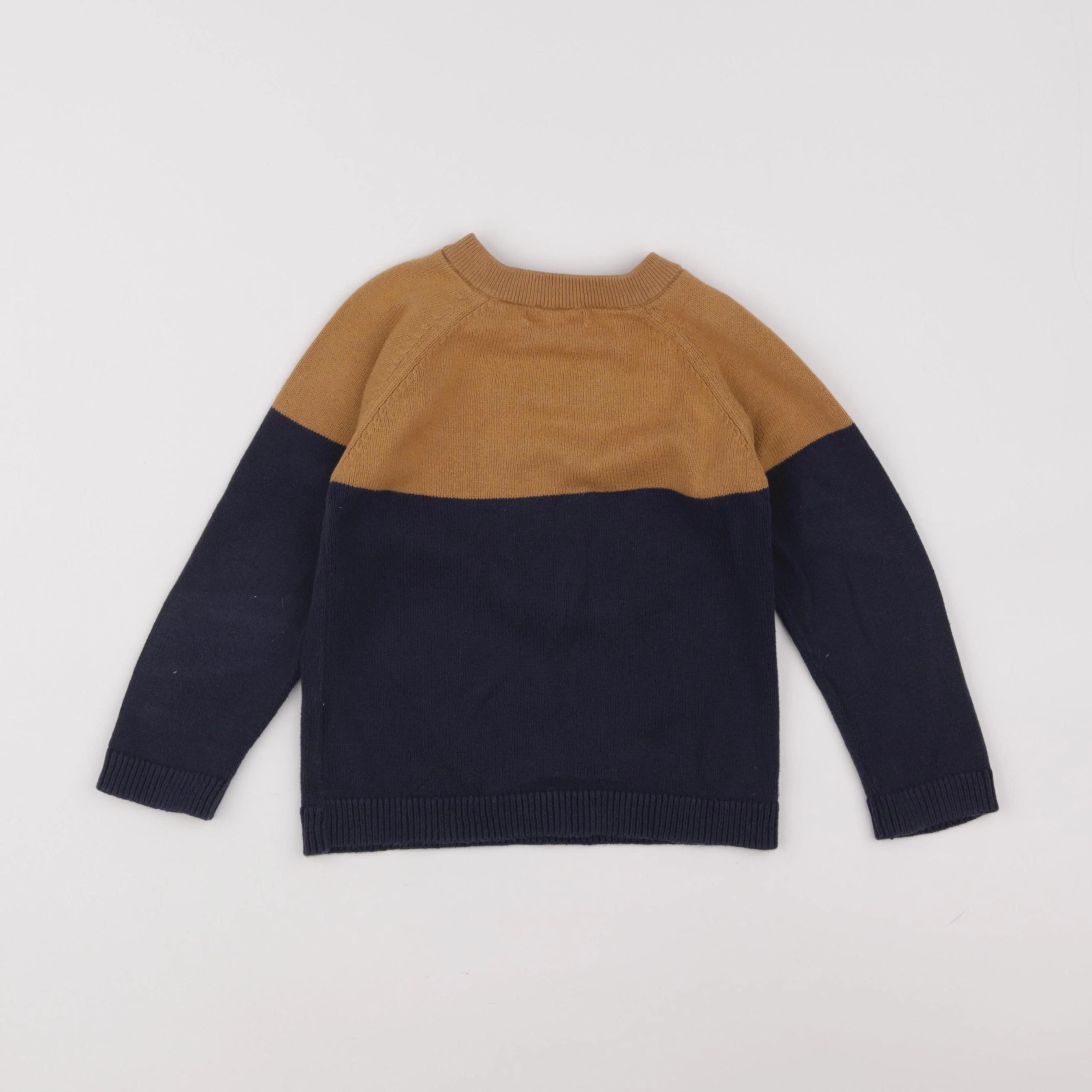 Vertbaudet - pull bleu, marron - 36 mois