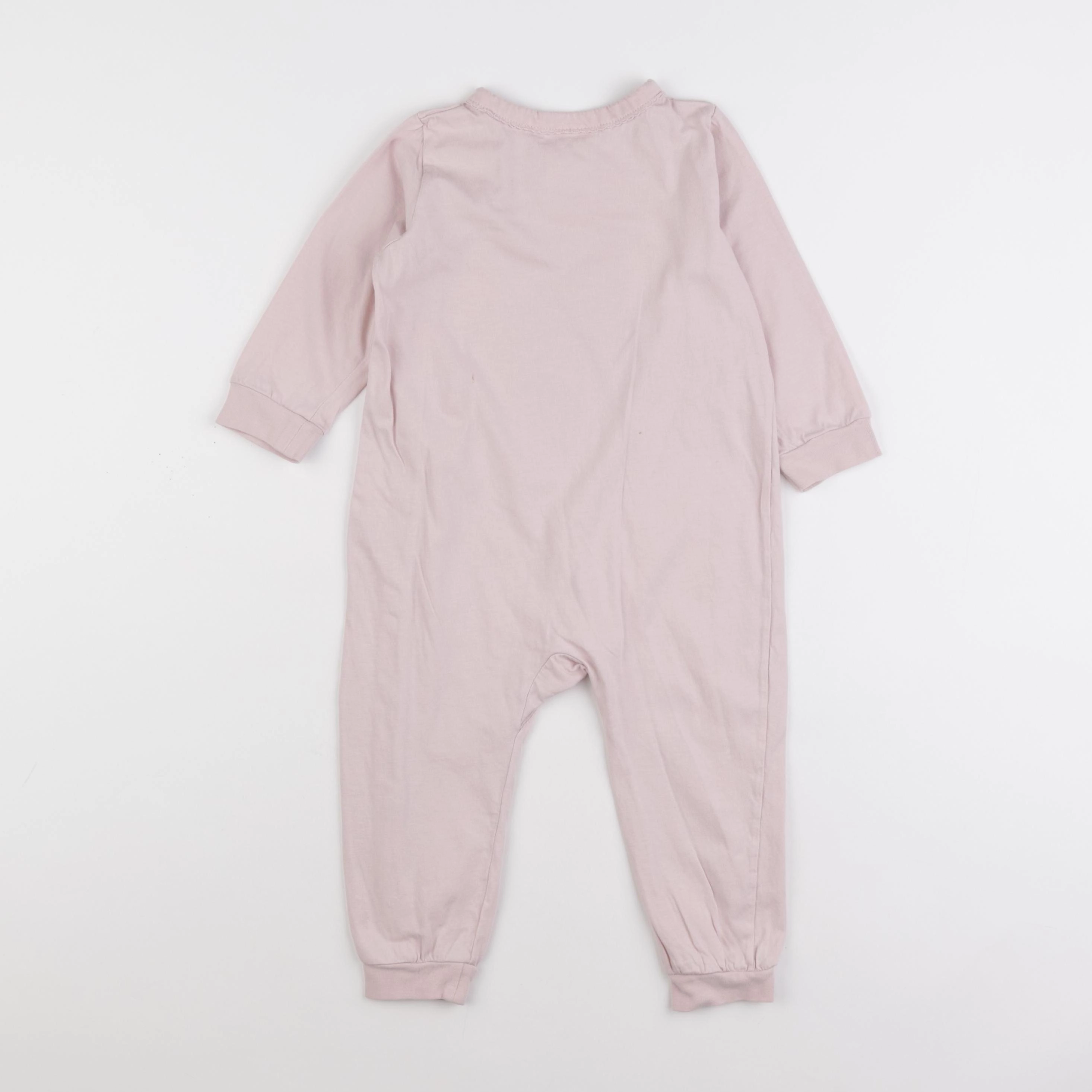H&M - pyjama coton rose - 12/18 mois
