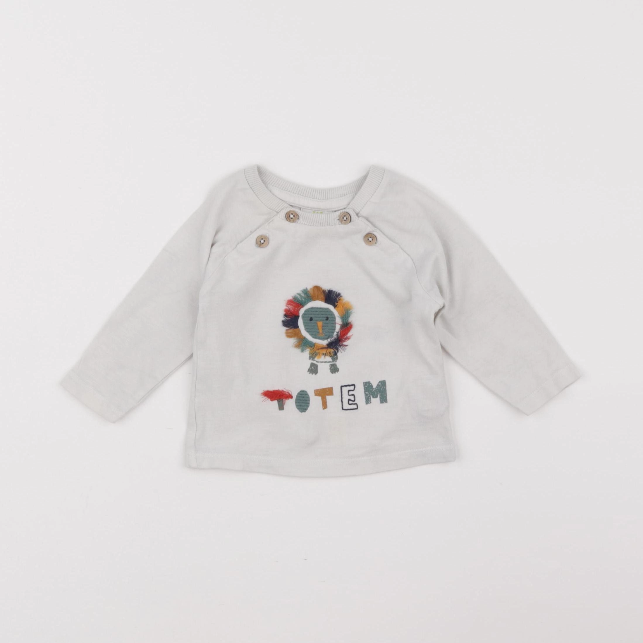 Tape à l'oeil - tee-shirt beige - 3 mois