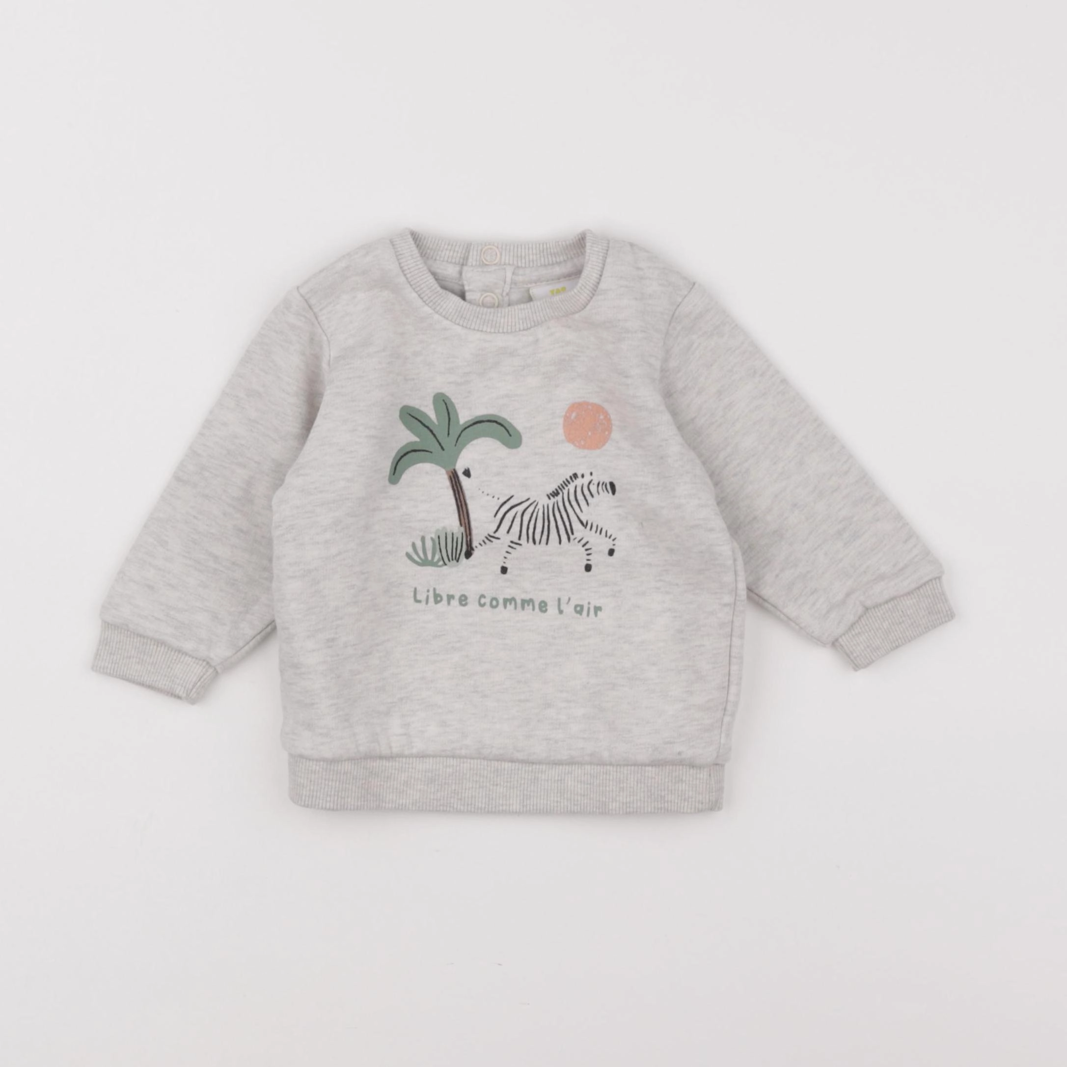 Tape à l'oeil - sweat gris - 6 mois