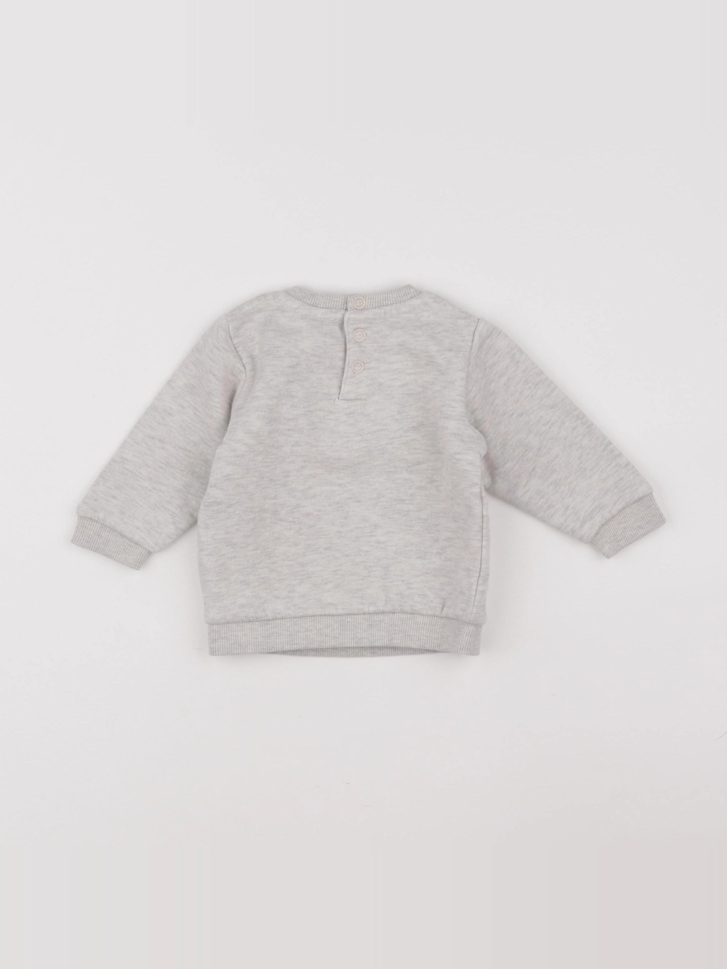 Tape à l'oeil - sweat gris - 6 mois