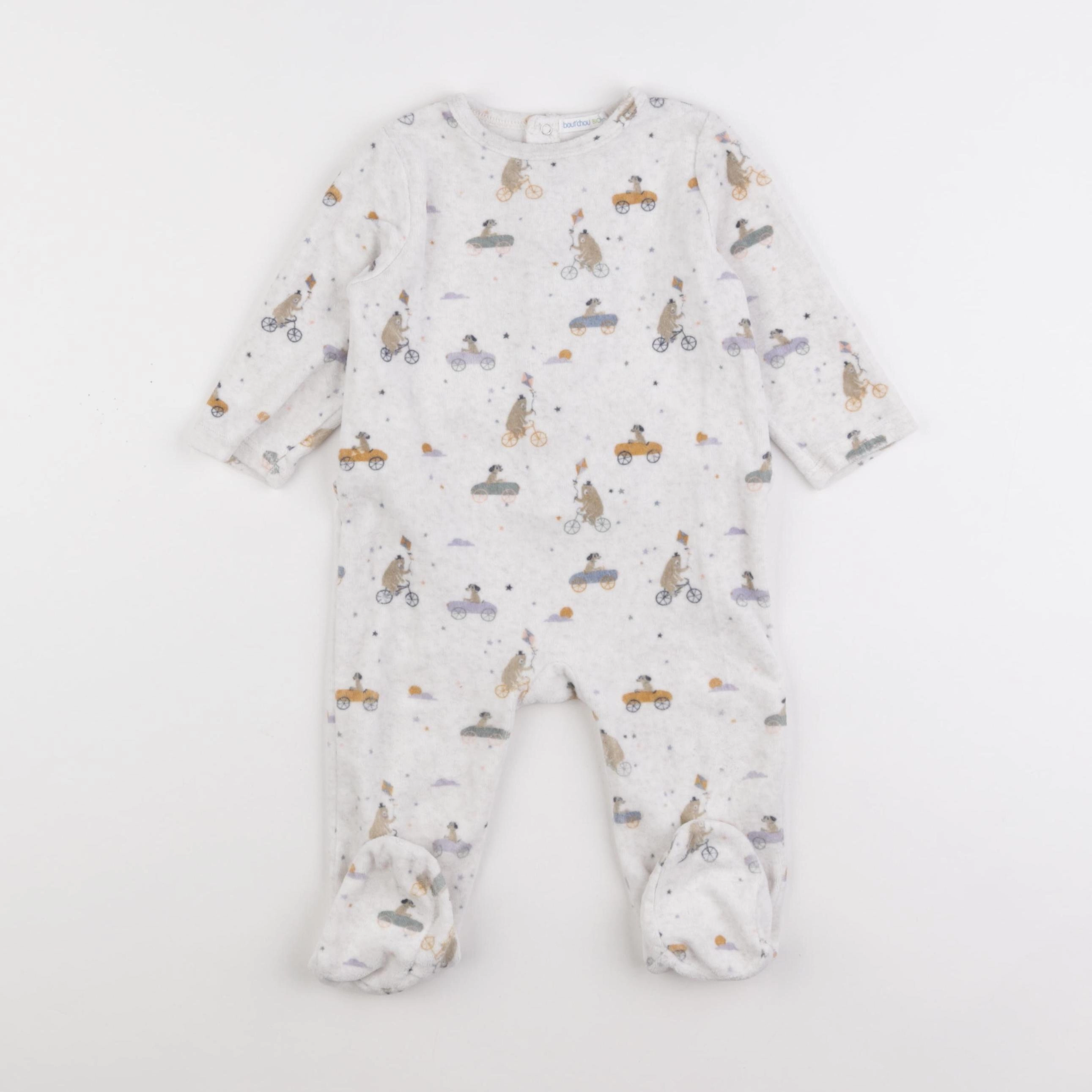 Boutchou - pyjama velours beige - 12 mois