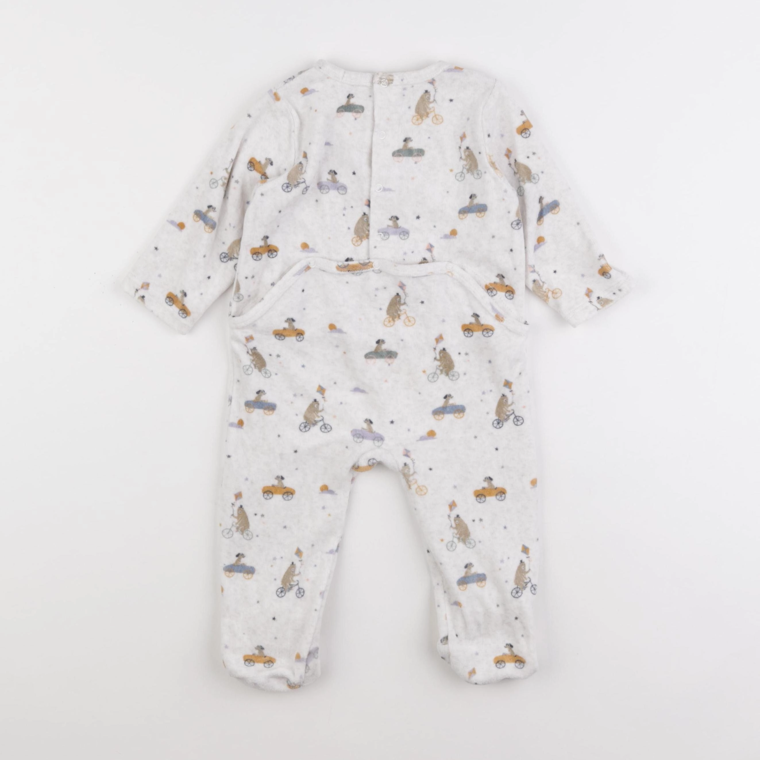 Boutchou - pyjama velours beige - 12 mois