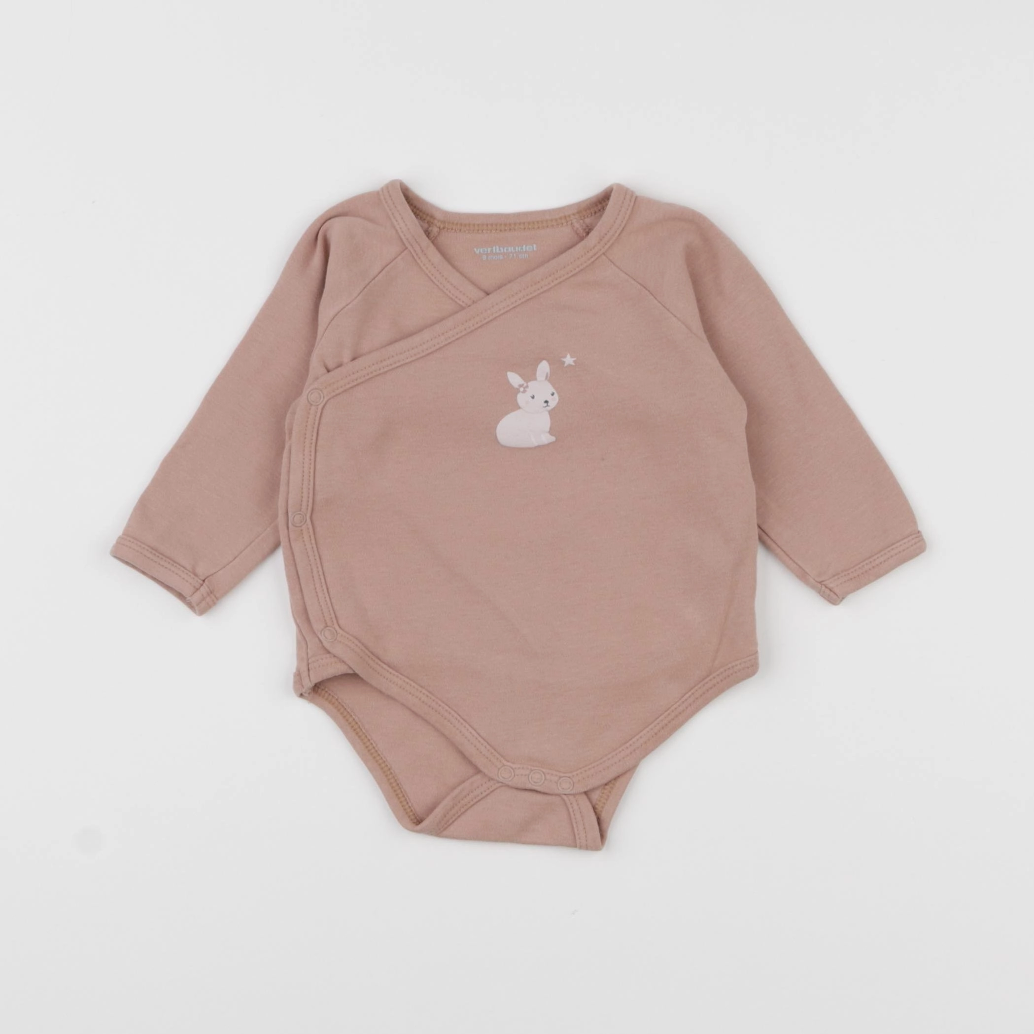Vertbaudet - body rose - 9 mois