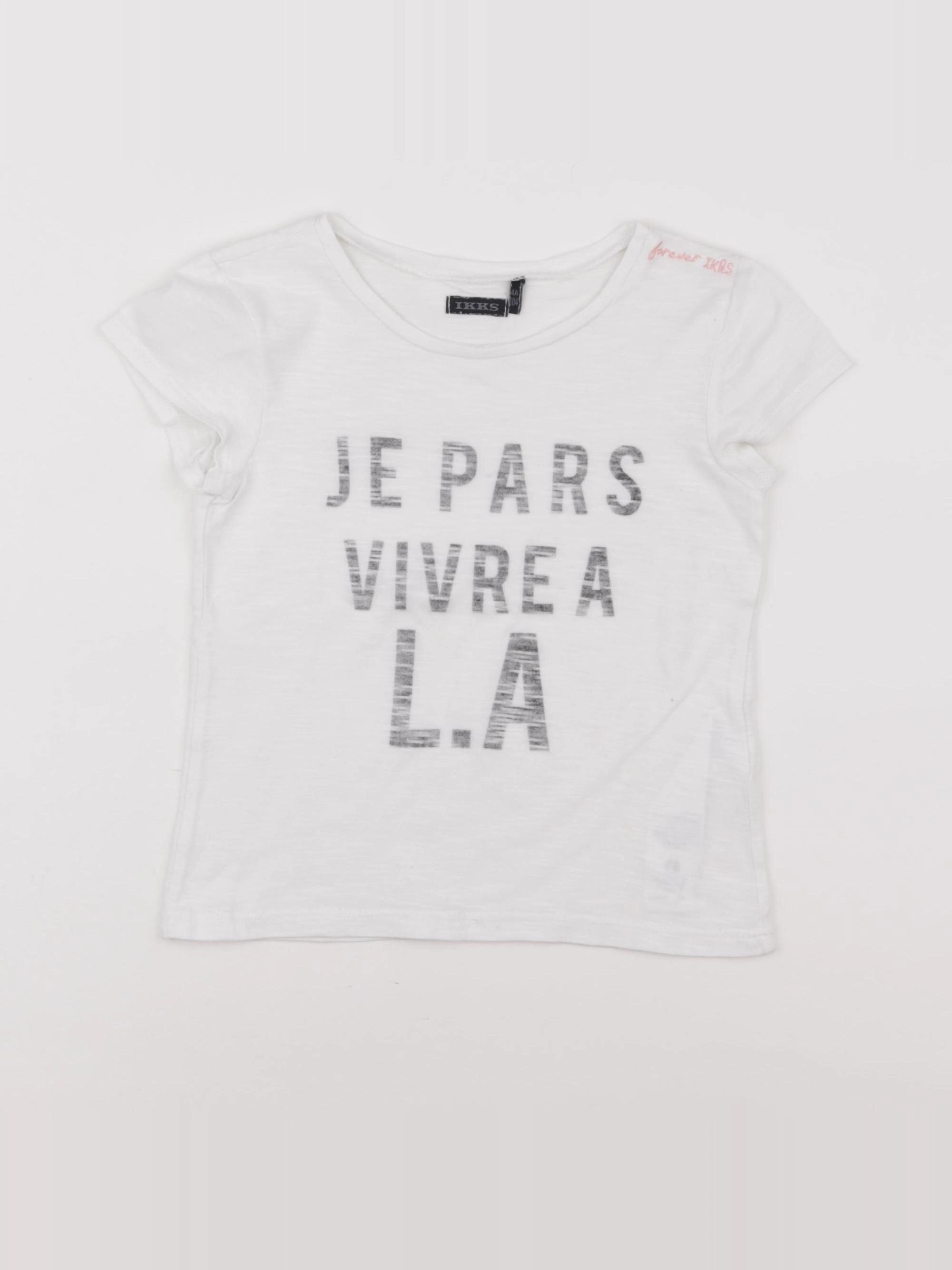 IKKS - tee-shirt blanc - 4 ans