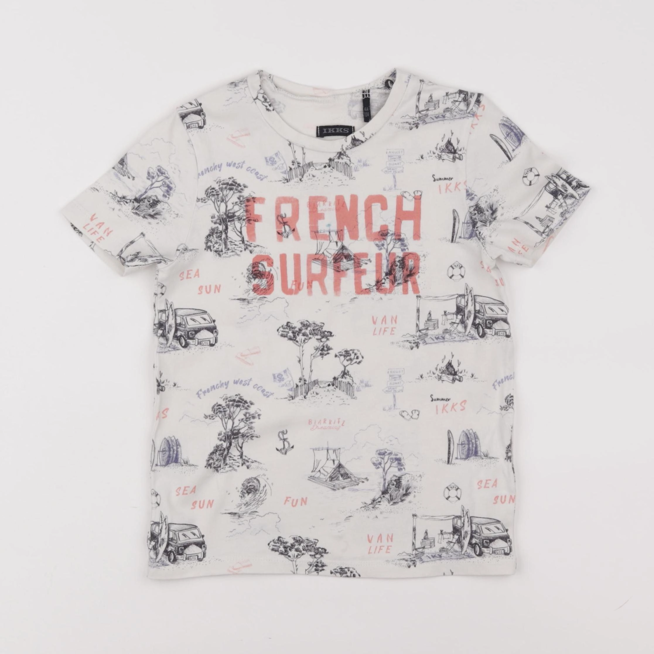 IKKS - tee-shirt beige - 4 ans