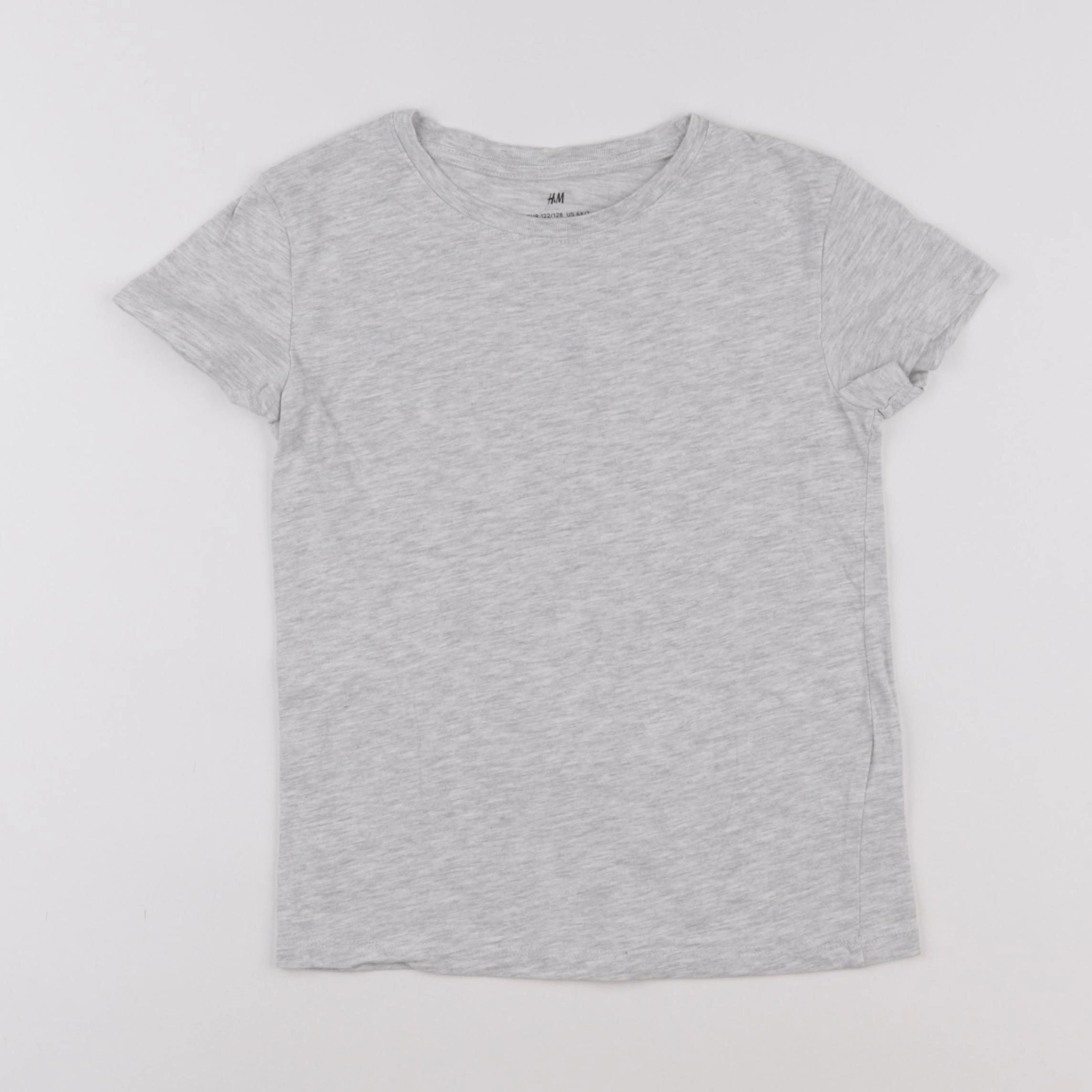 H&M - tee-shirt gris - 6/8 ans