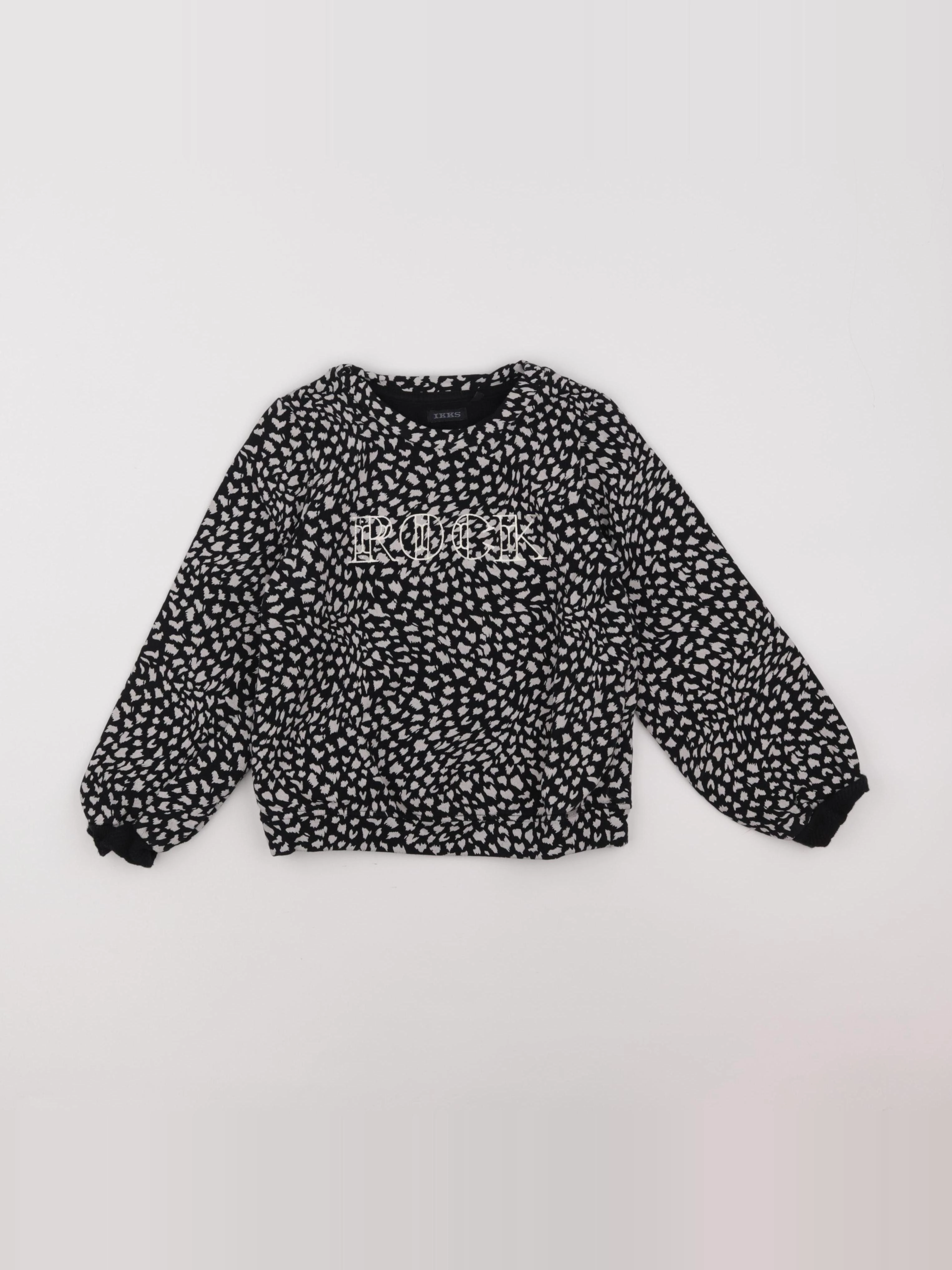 IKKS - sweat noir - 6 ans